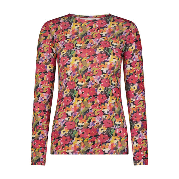 Printed Long Sleeve Tee- Oil Painted Florals- FINAL SALE