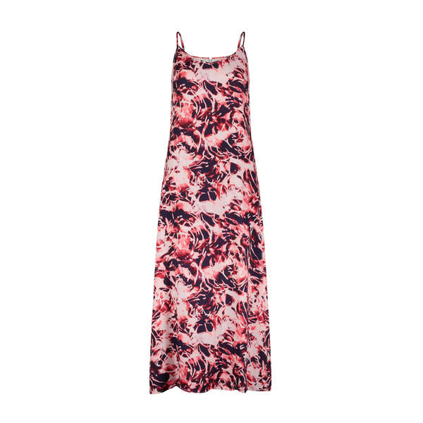 Printed Slip Dress - Abstract Florals Mauve- FINAL SALE