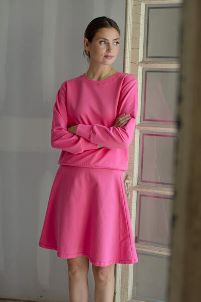 Sweatshirt Tee- Hot Pink- FINAL SALE