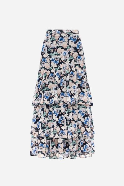Ruffles Skirt- Chiffon Florals- FINAL SALE