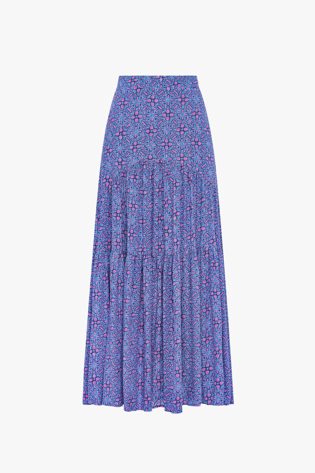 Tiered Maxi Skirt- Purples- FINAL SALE