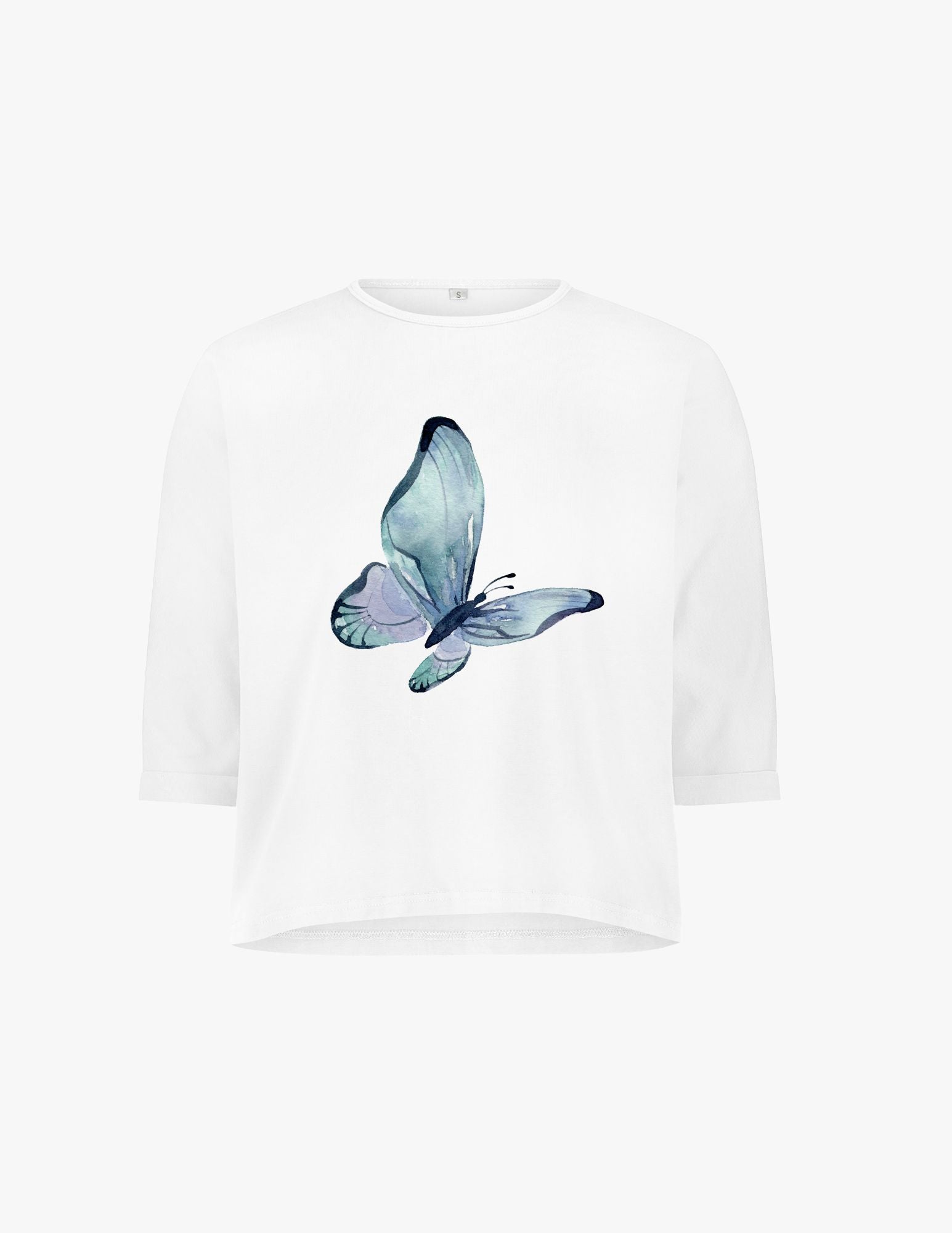 3/4 Sleeve Cotton Graphic Tee- Butterfly- FINAL SALE