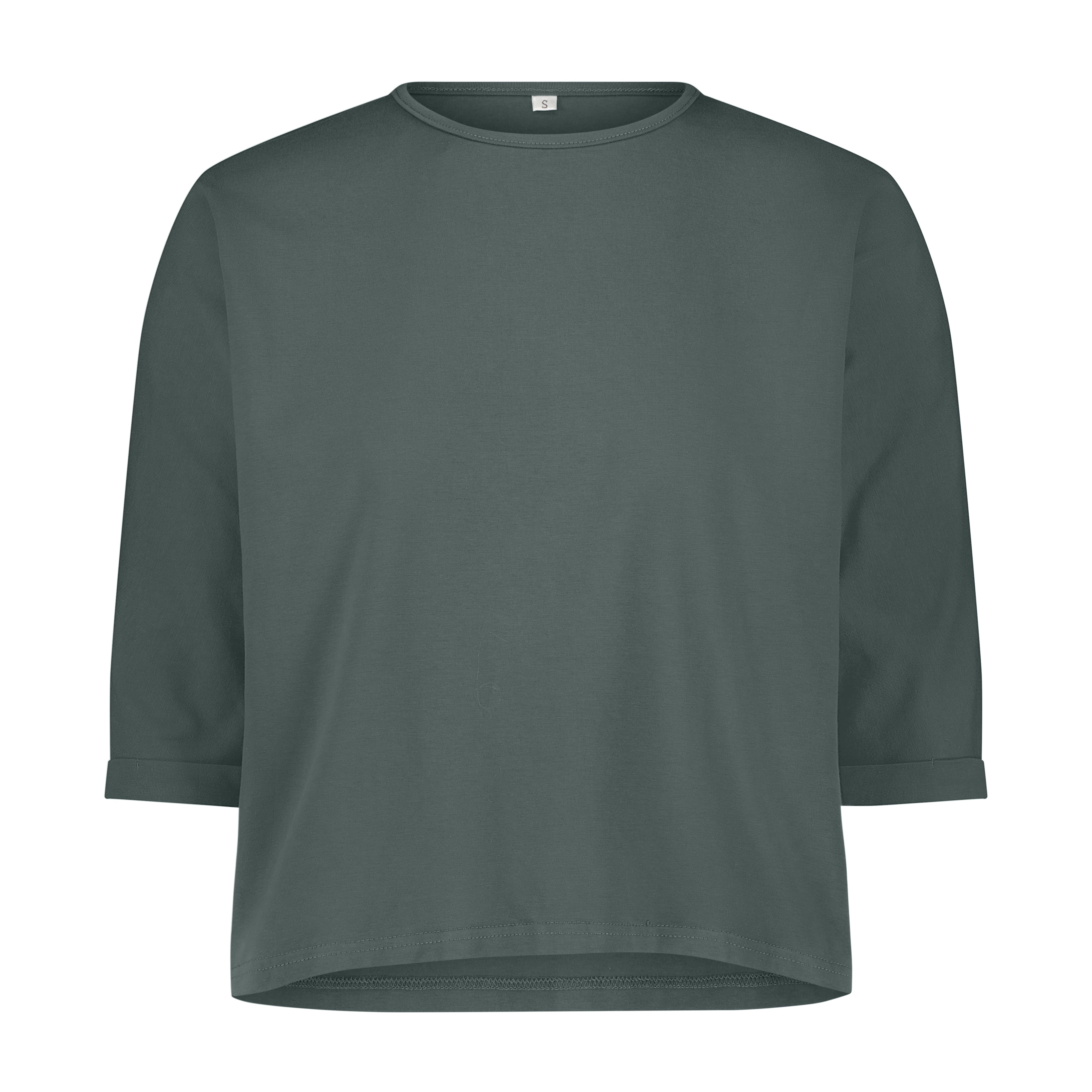3-4 Sleeve Cotton Tee- Eucalyptus- FINAL SALE