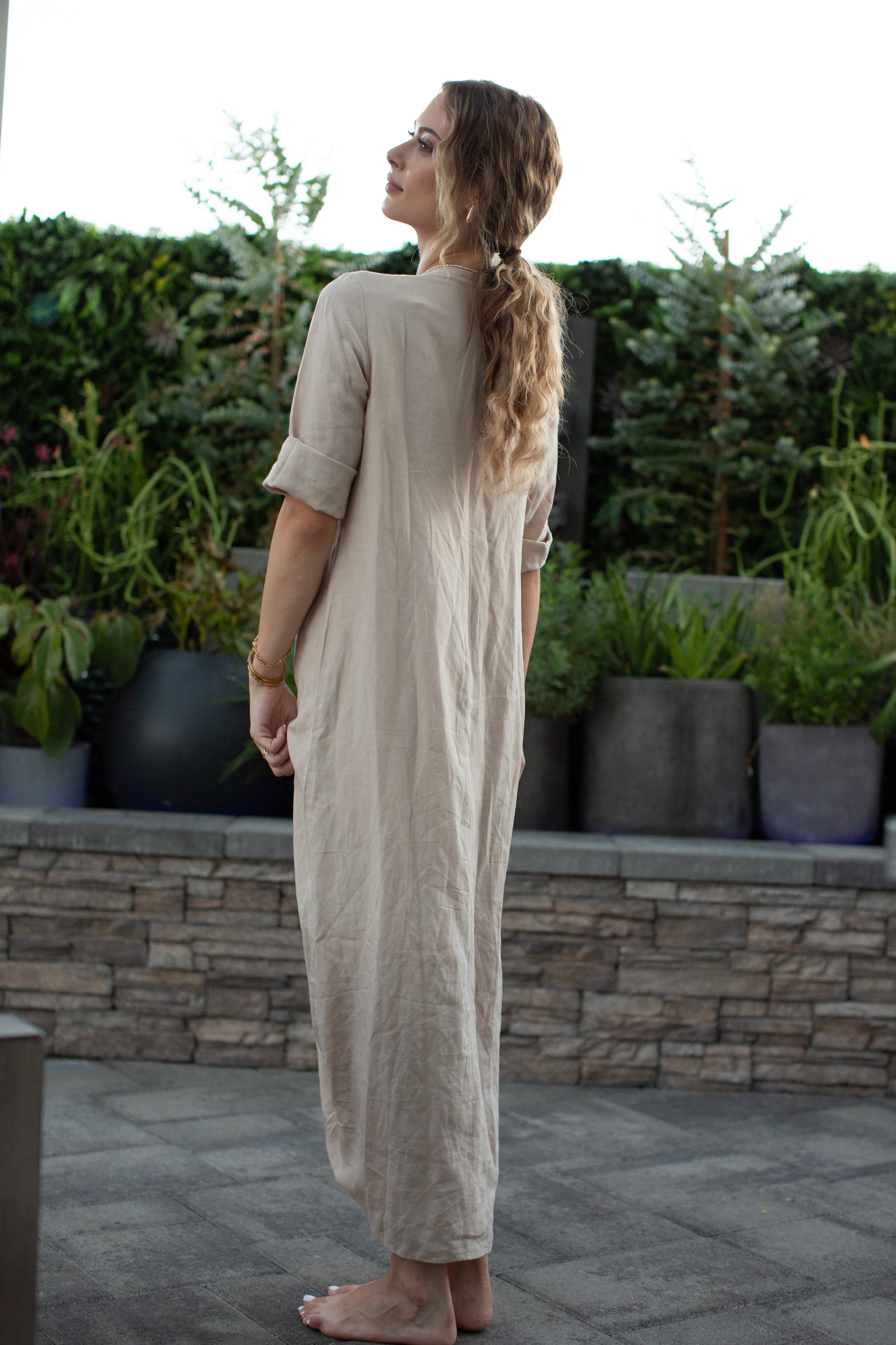 Kimono Dress- Sand- FINAL SALE