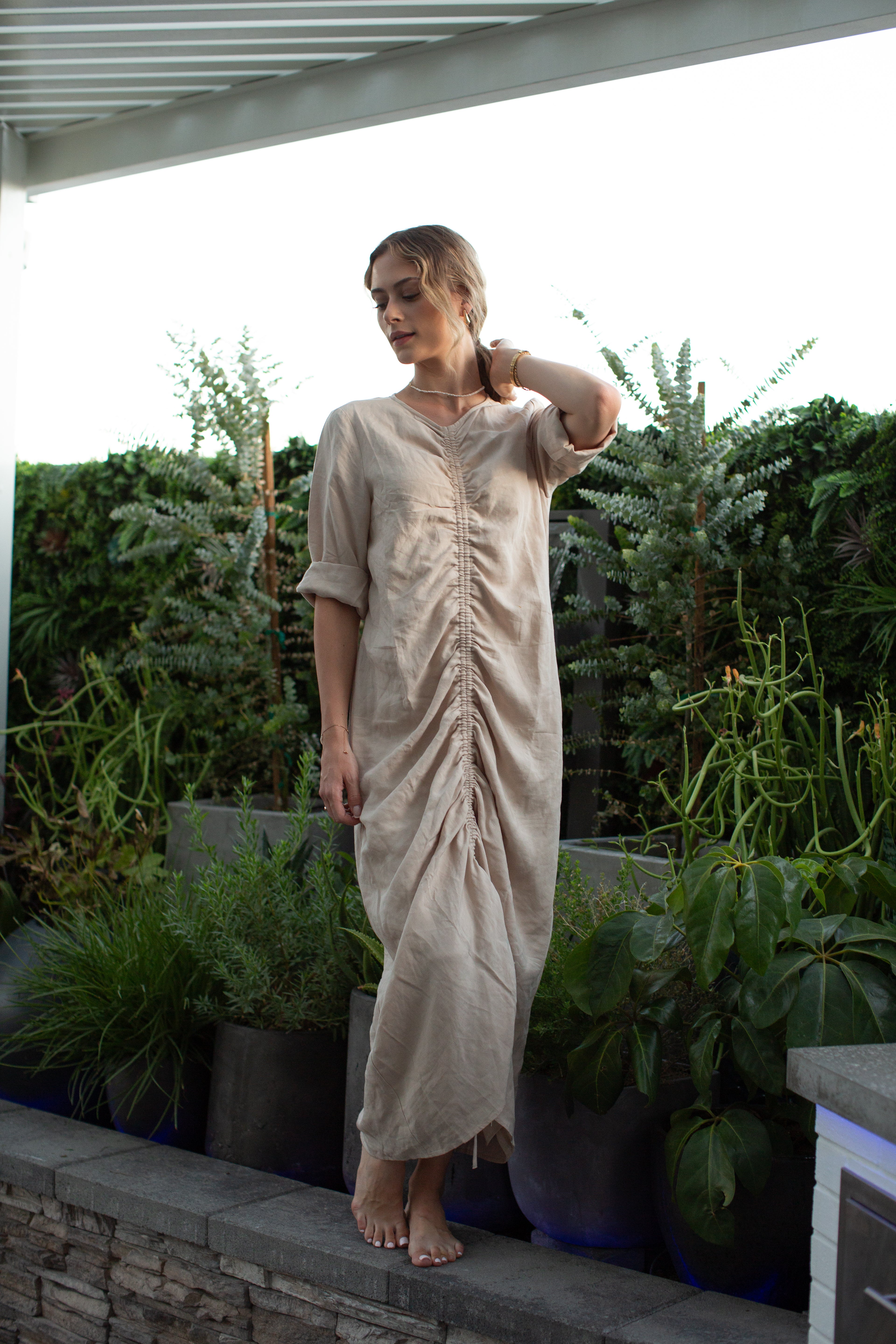 Kimono Dress- Sand- FINAL SALE