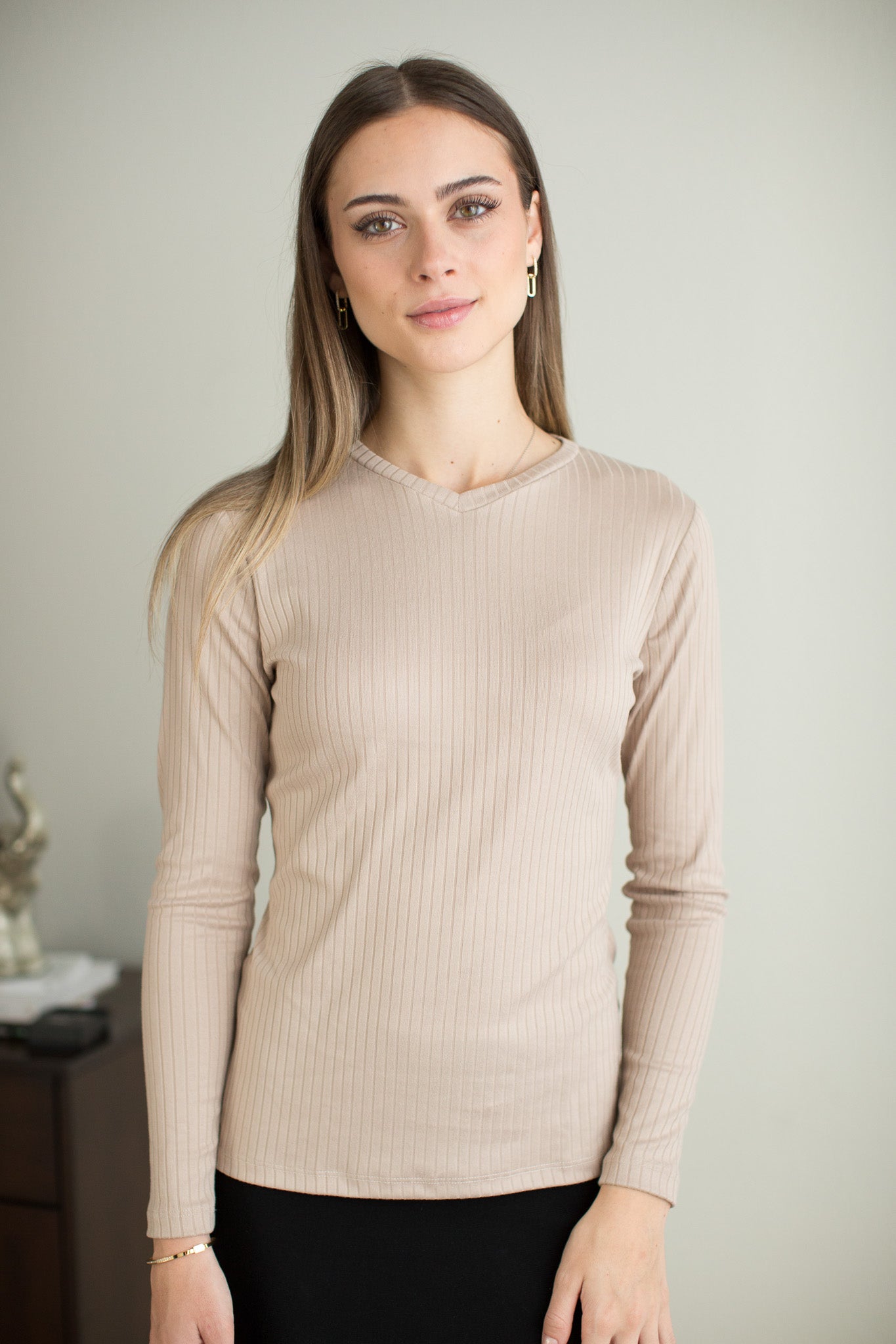 Wide Rib Crew Neck Tee- FINAL SALE