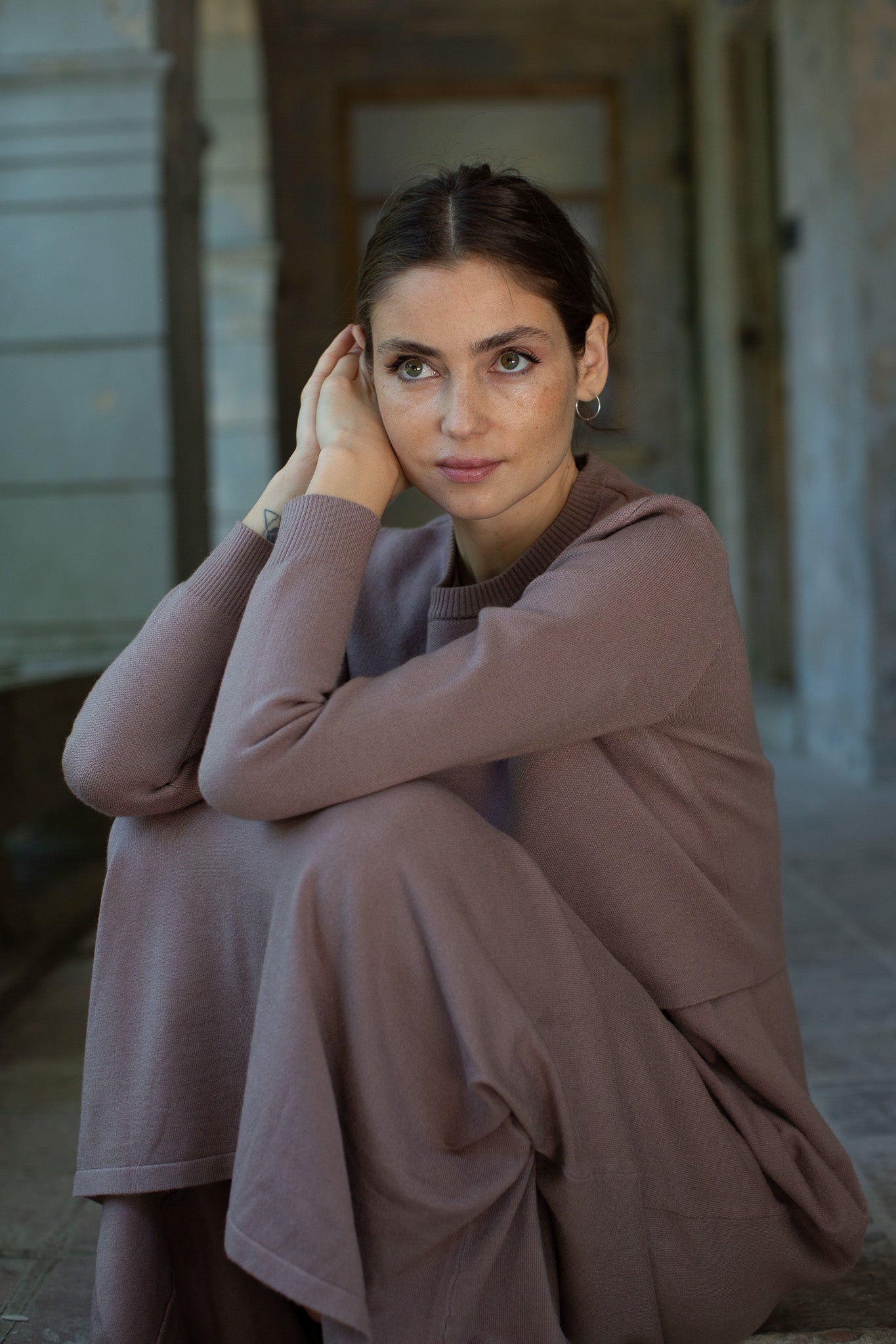 Knit Sleeveless Dress- Taupe- FINAL SALE