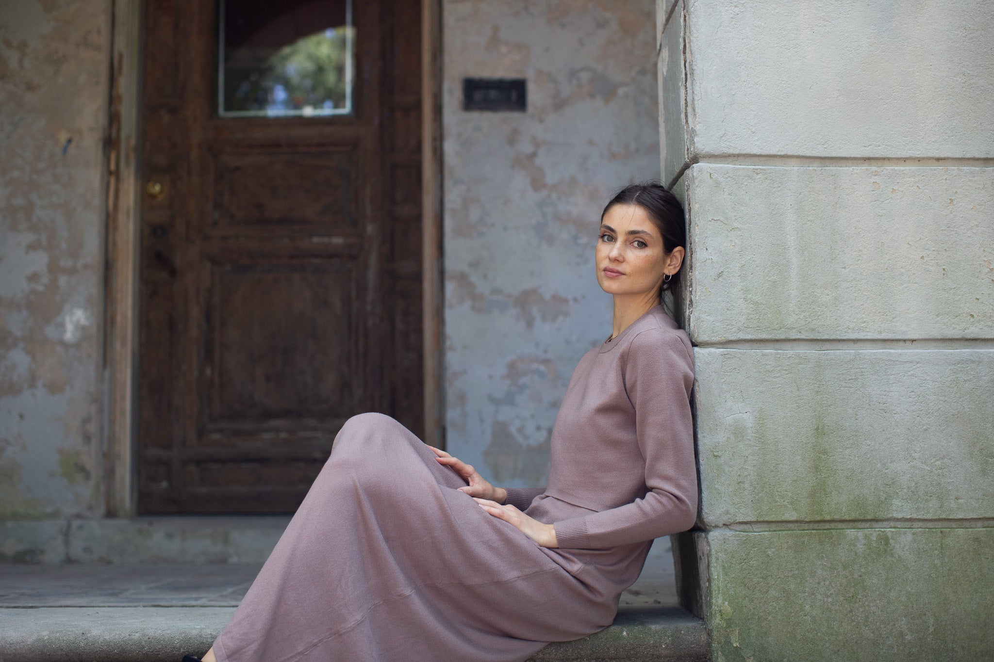 Knit Sleeveless Dress- Taupe- FINAL SALE
