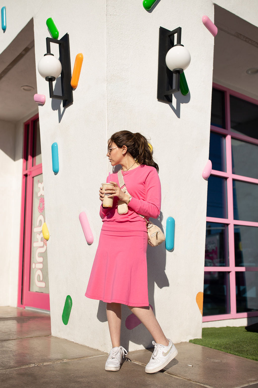 Sweatshirt Tee- Hot Pink- FINAL SALE