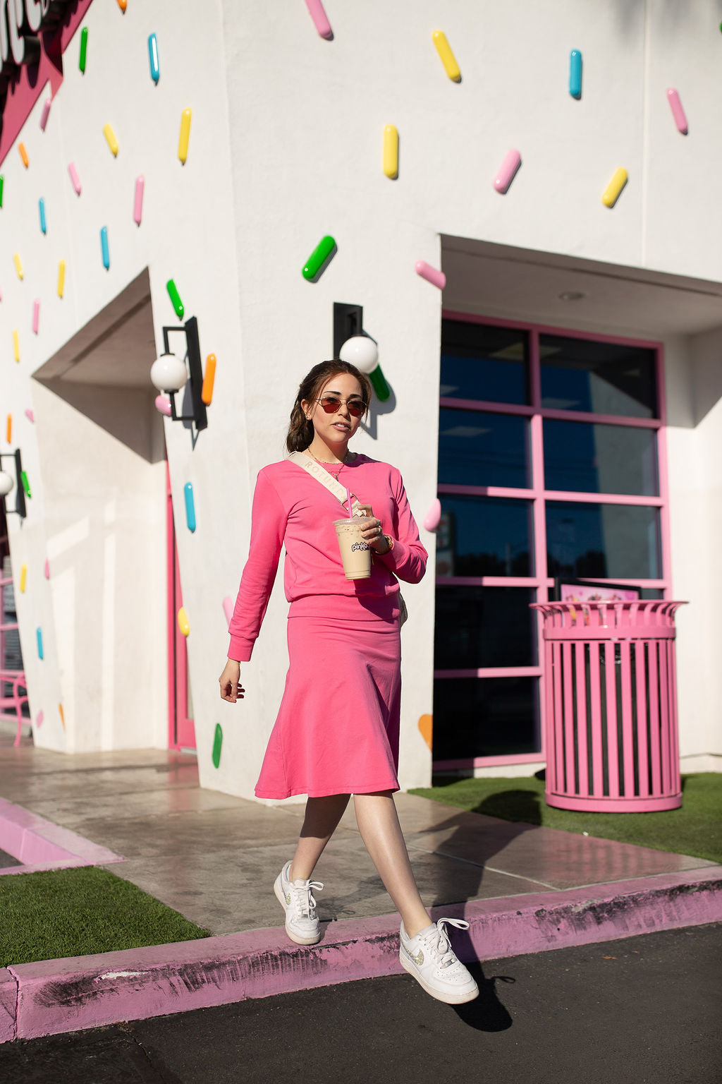 Sweatshirt Tee- Hot Pink- FINAL SALE
