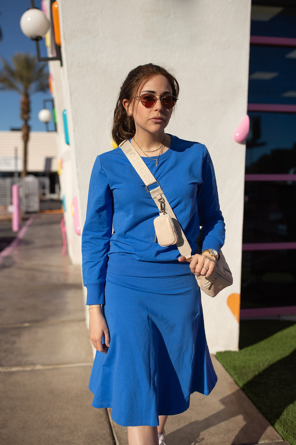Sweatshirt Tee- Cobalt- FINAL SALE