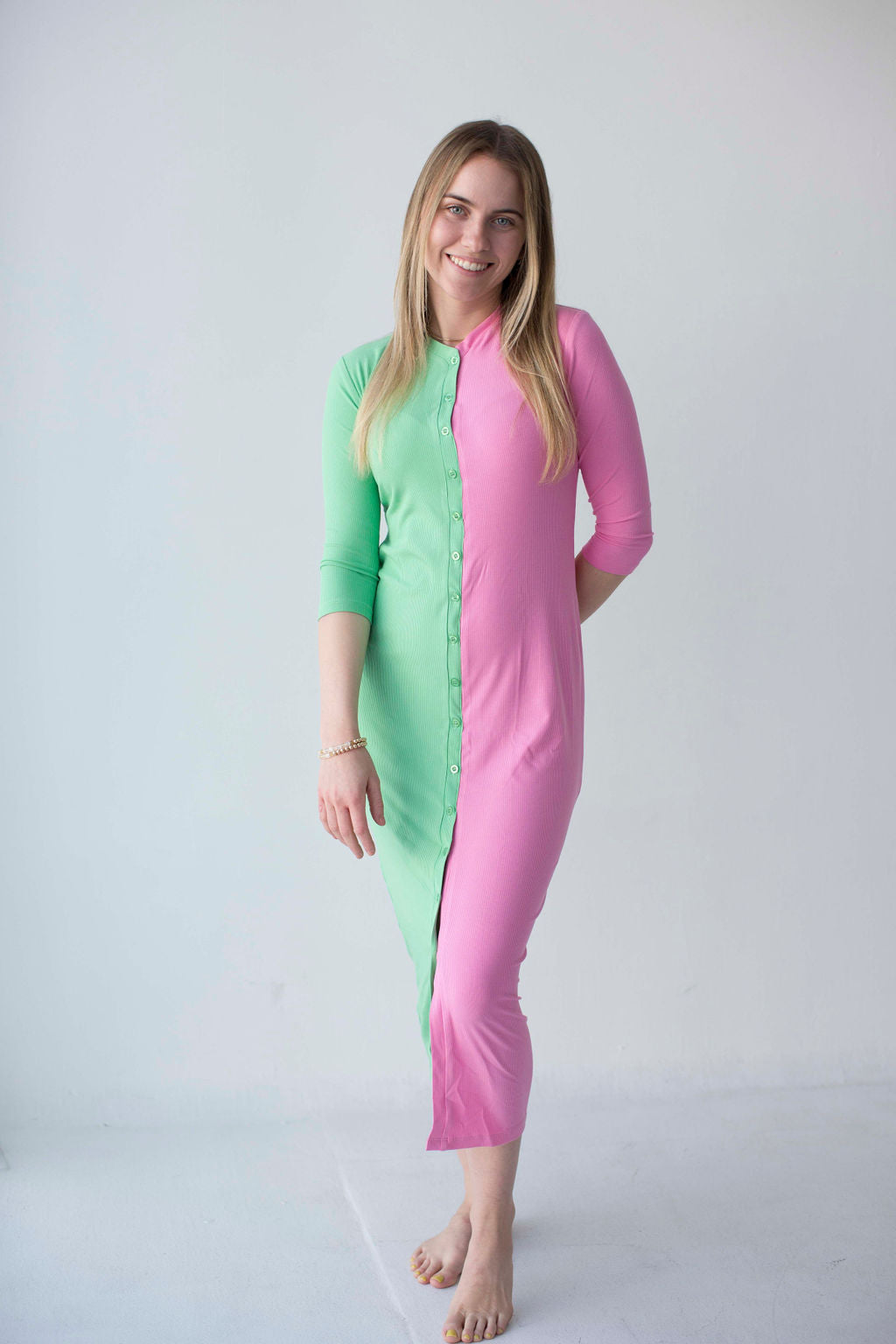 Two-Tone Ribbed Midi- FINAL SALE