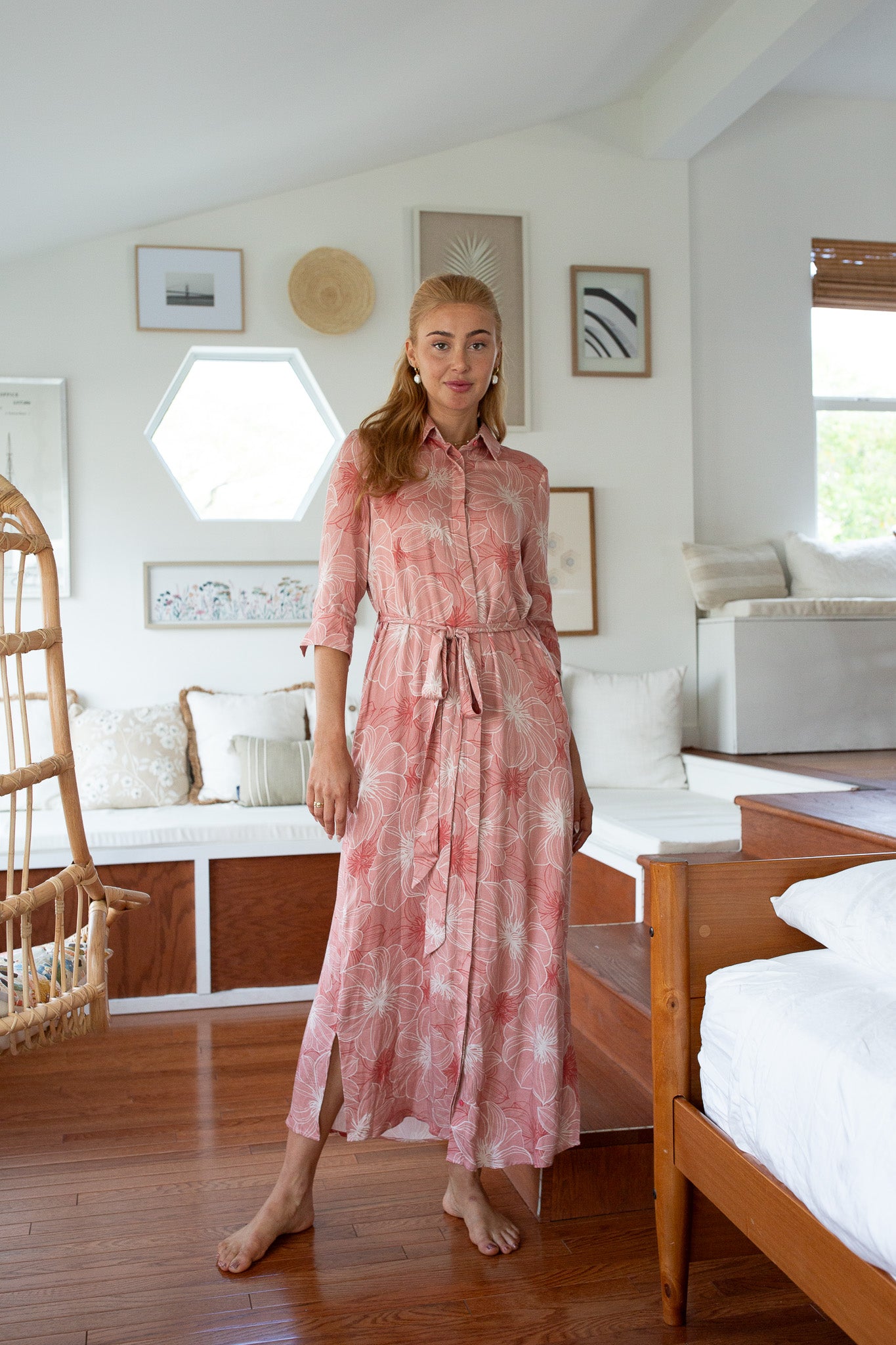 Viscose Maxi- Floral Outline- FINAL SALE