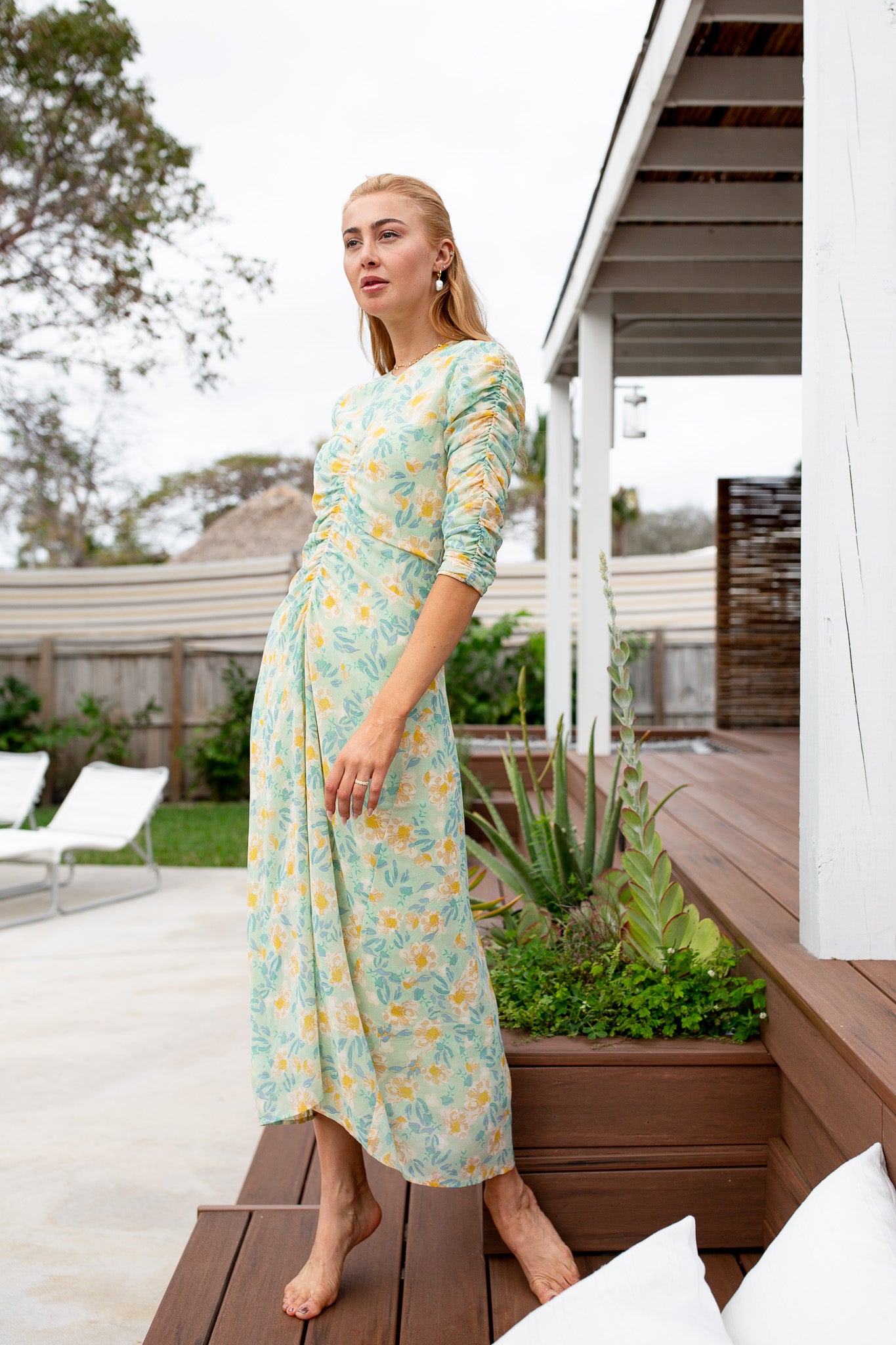 Flora Midi- Mint Floral- FINAL SALE