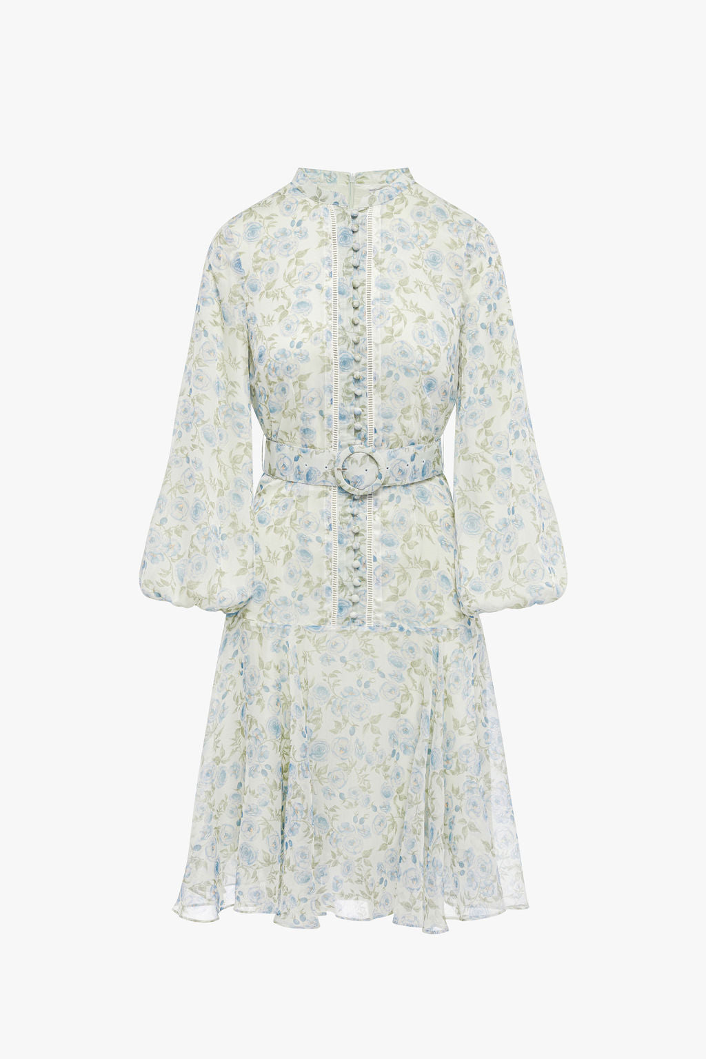 Sophie Dress- Blue Floral Chiffon- FINAL SALE