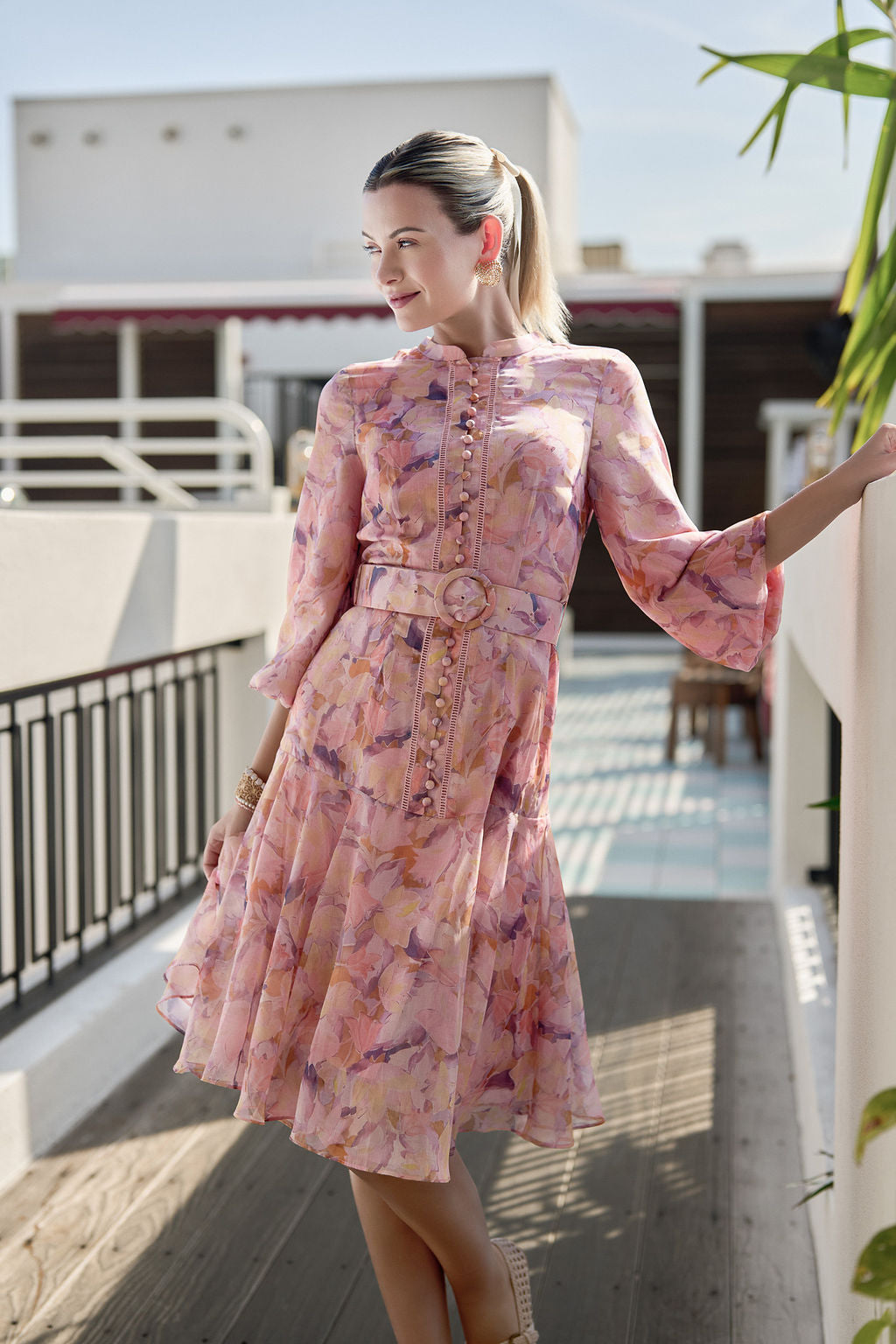 Sophie Dress Chiffon- Pastel Florals- FINAL SALE