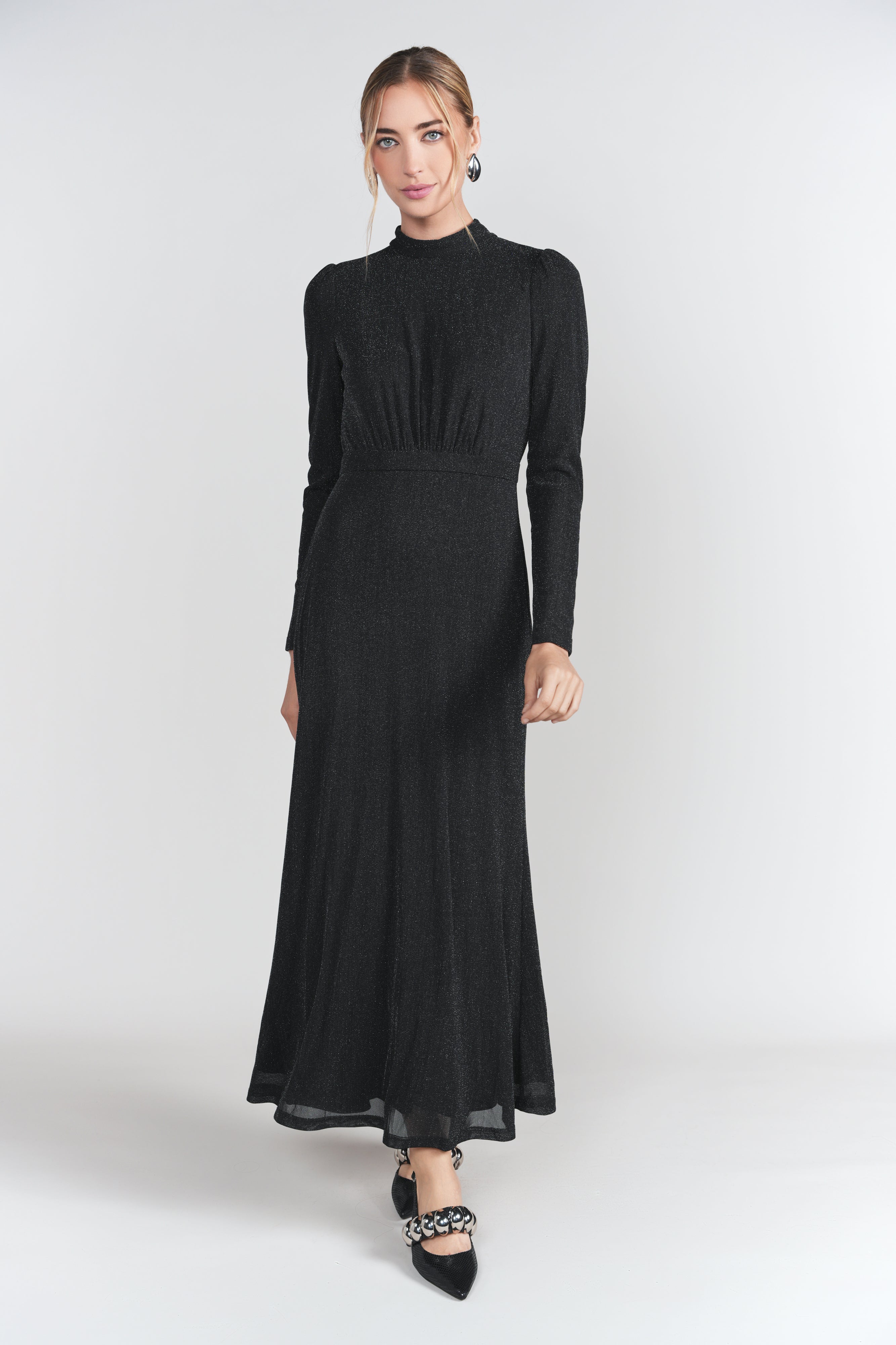 Olivia Midi- Black Shimmer