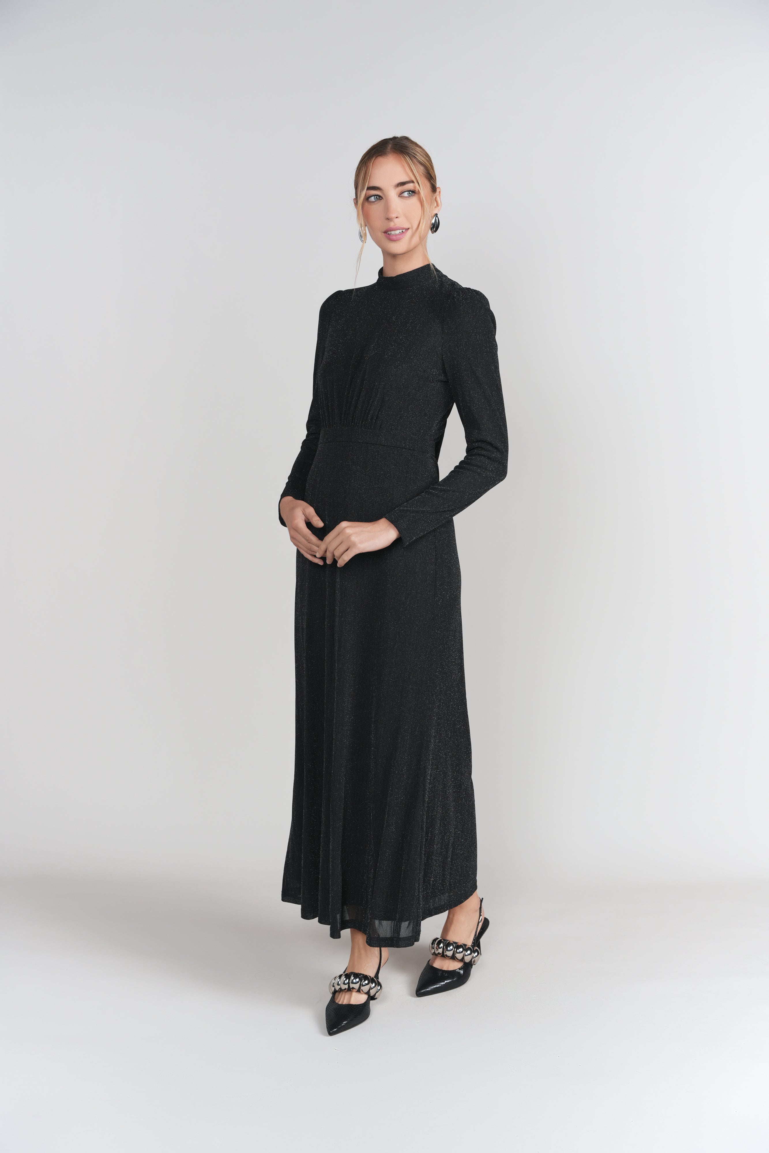 Olivia Midi- Black Shimmer