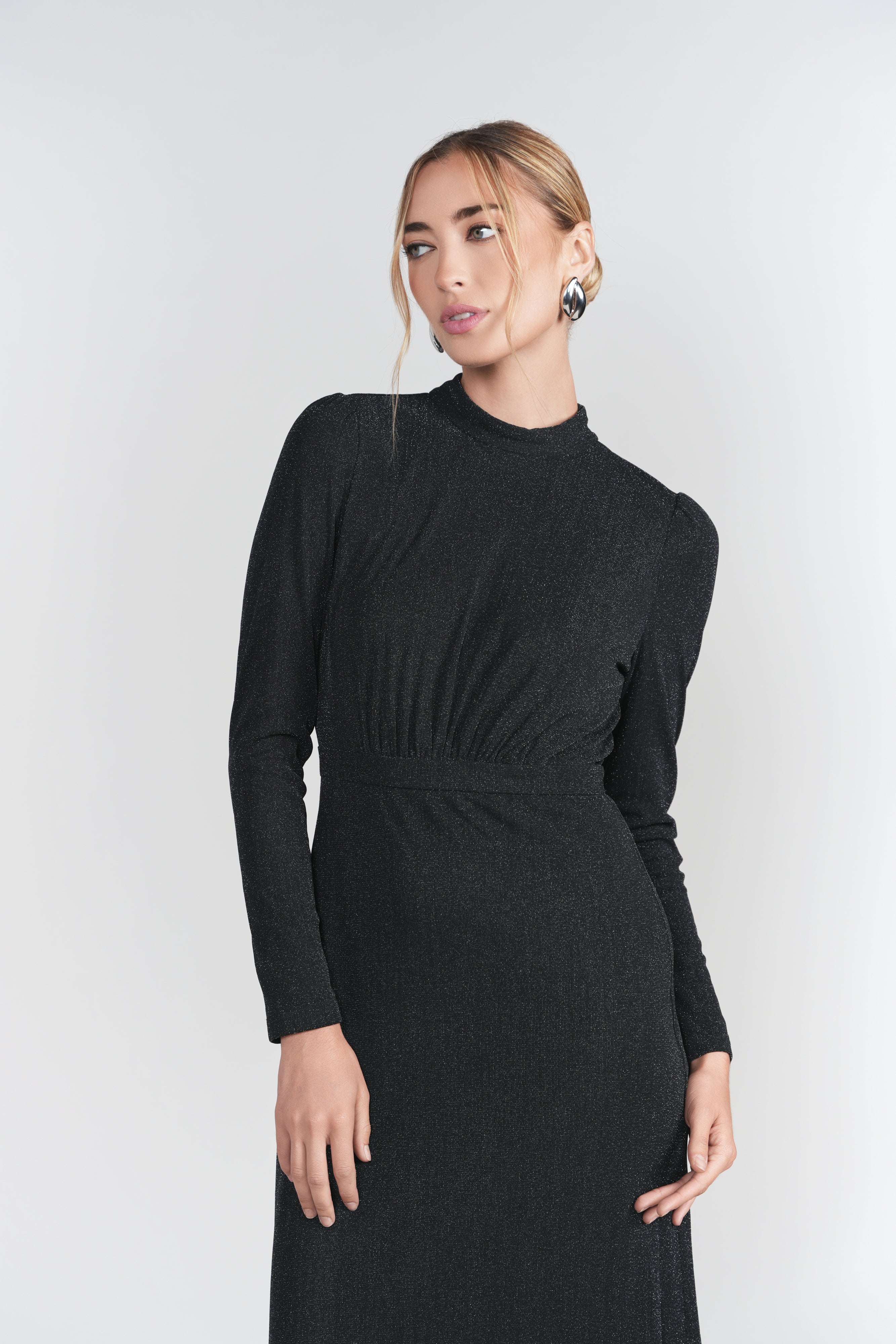 Olivia Midi- Black Shimmer
