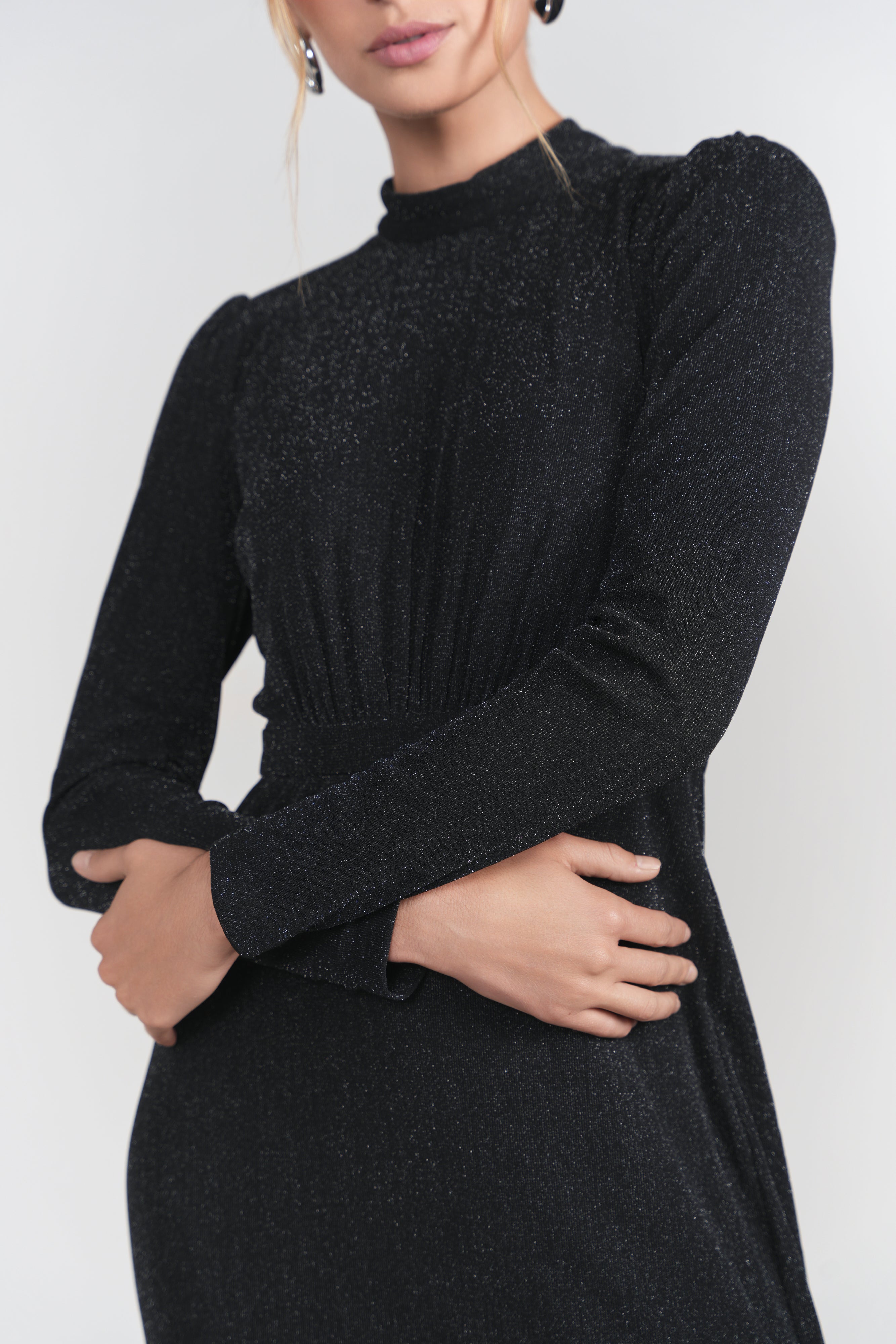 Olivia Midi- Black Shimmer