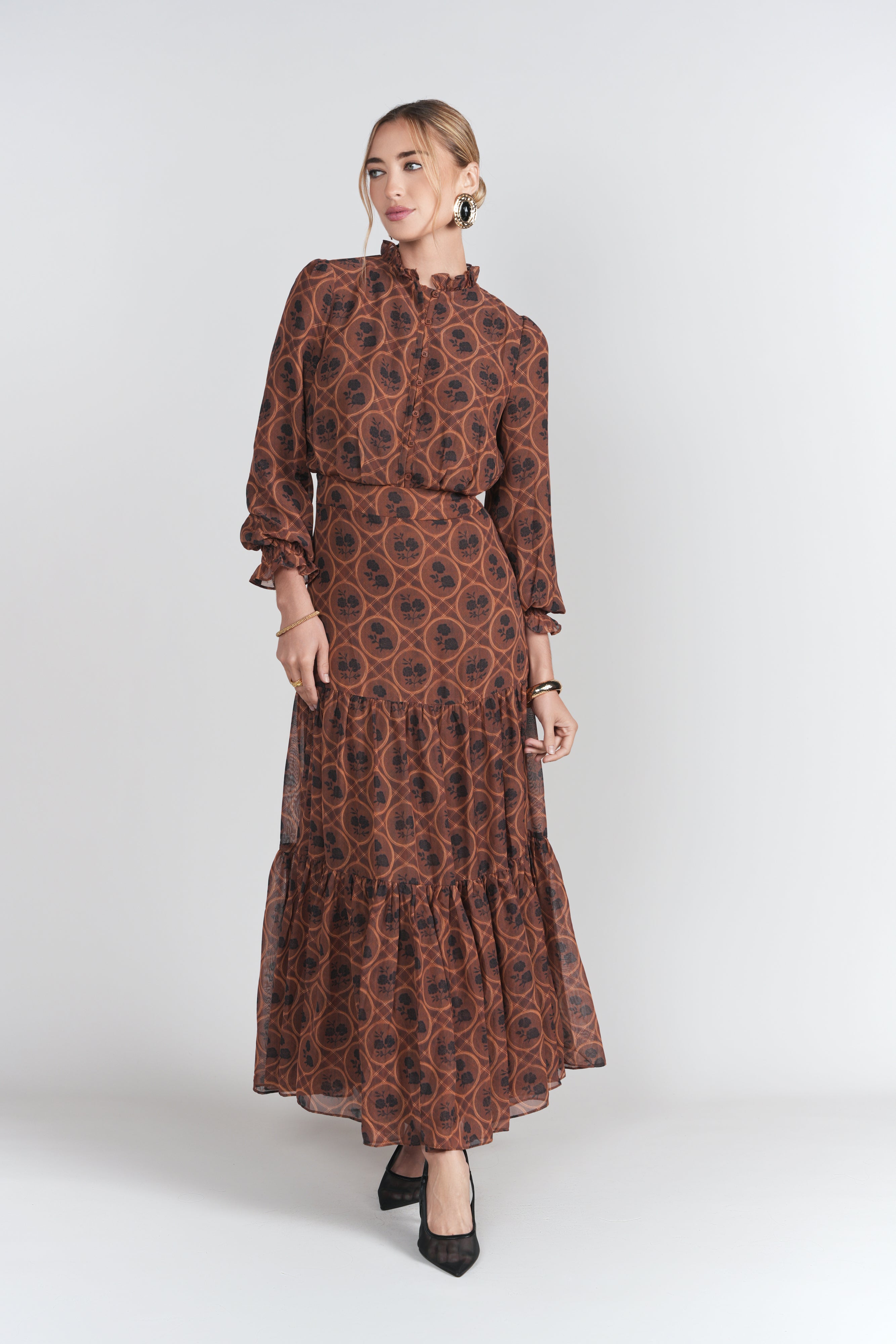 Zoe Maxi- Autumn Browns