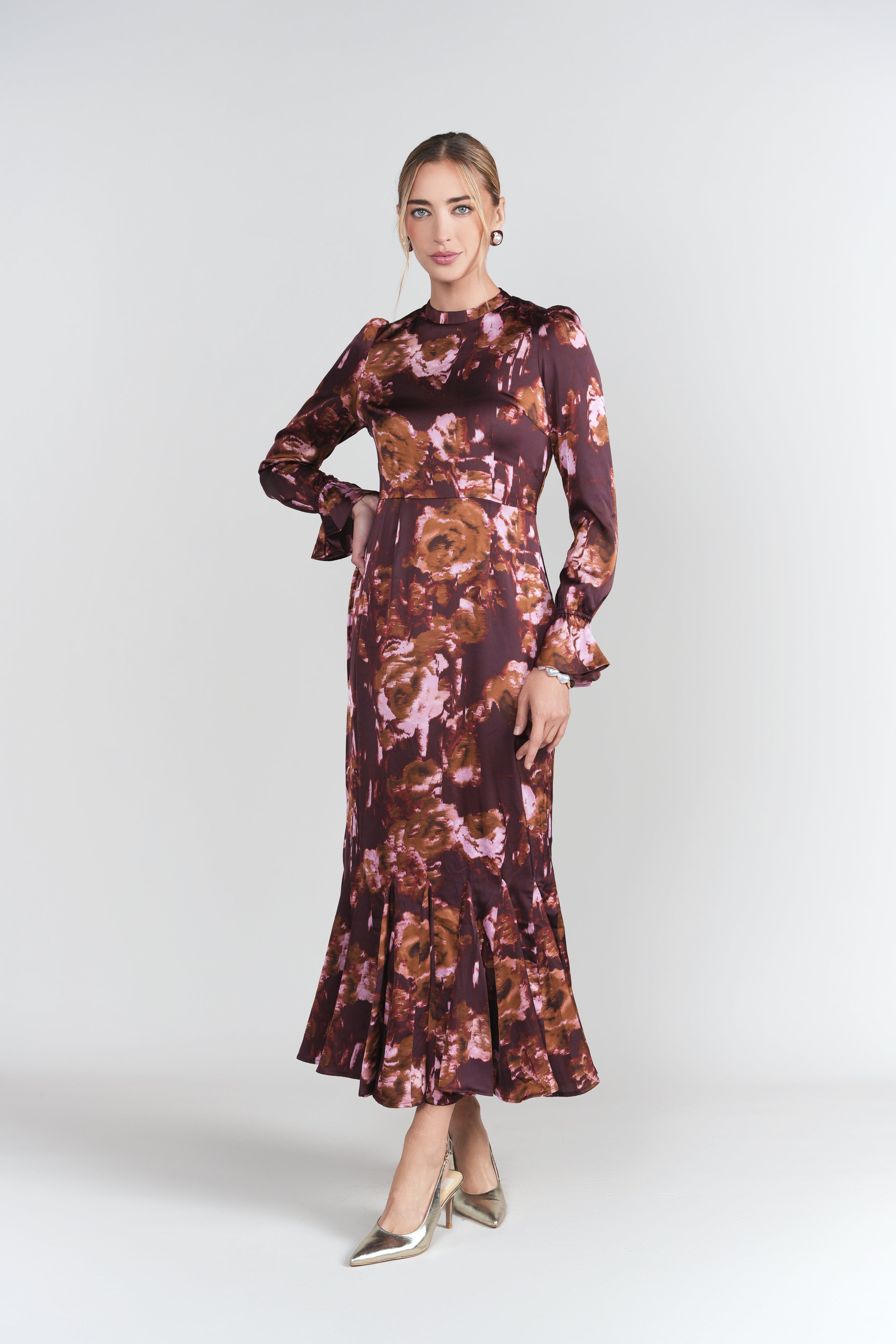 Aliza Dress- Maroons