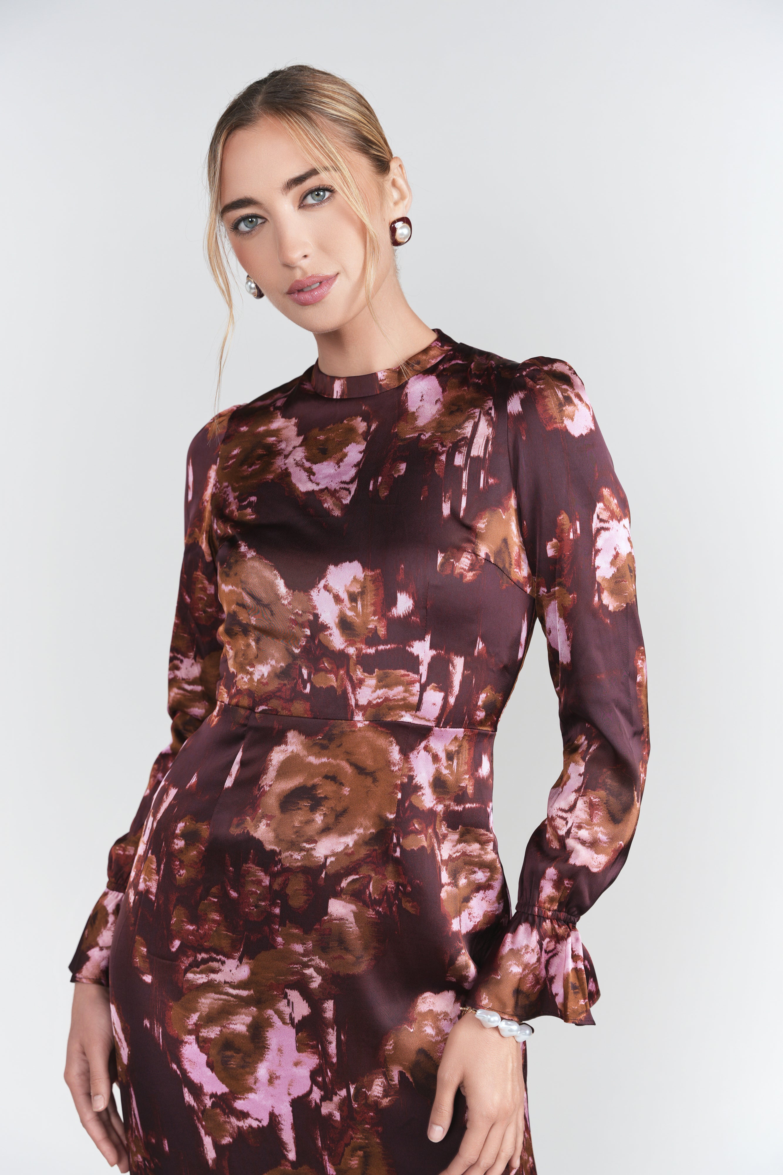 Aliza Dress- Maroons