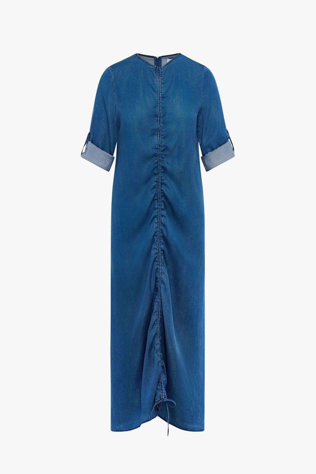Denim Kimono Style Dress - Dark Blue