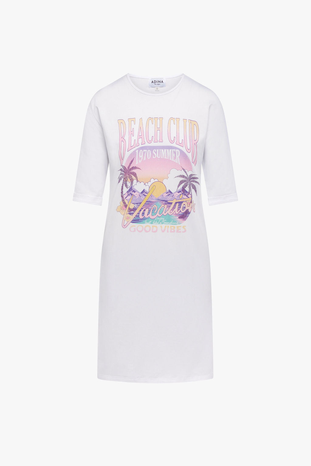 T-shirt Knee-Length Dress- Beach Club