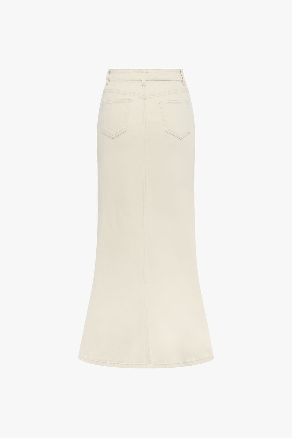 Mermaid Denim Maxi Skirt- Cream- FINAL SALE