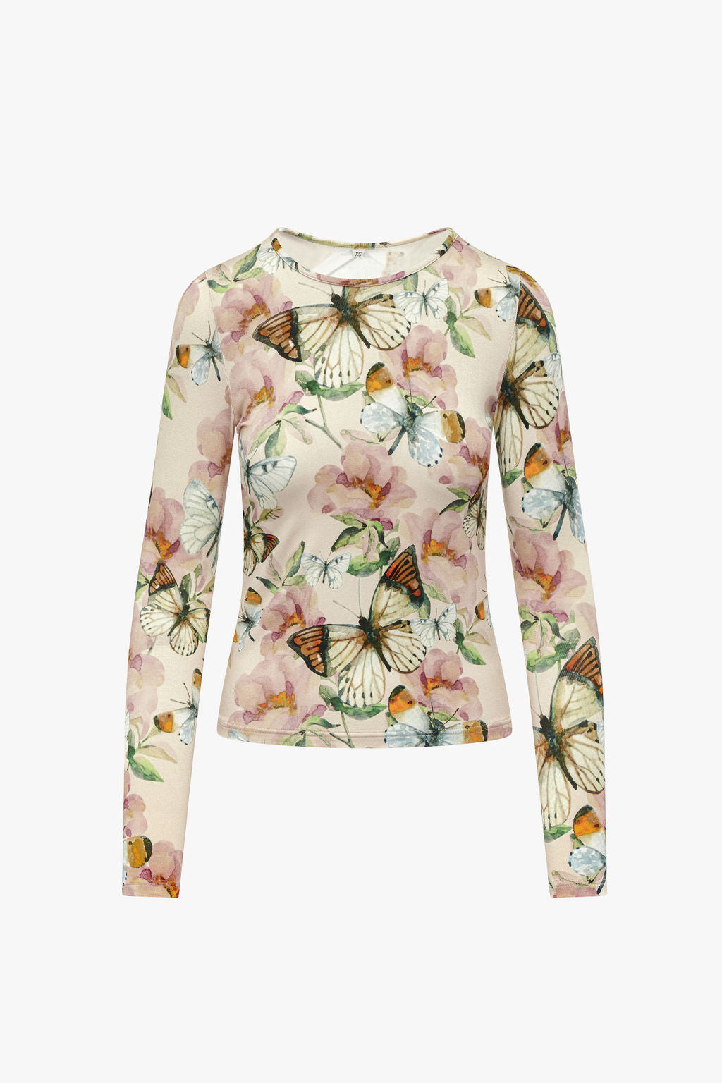 Printed Long Sleeve Tee- Butterflies- FINAL SALE