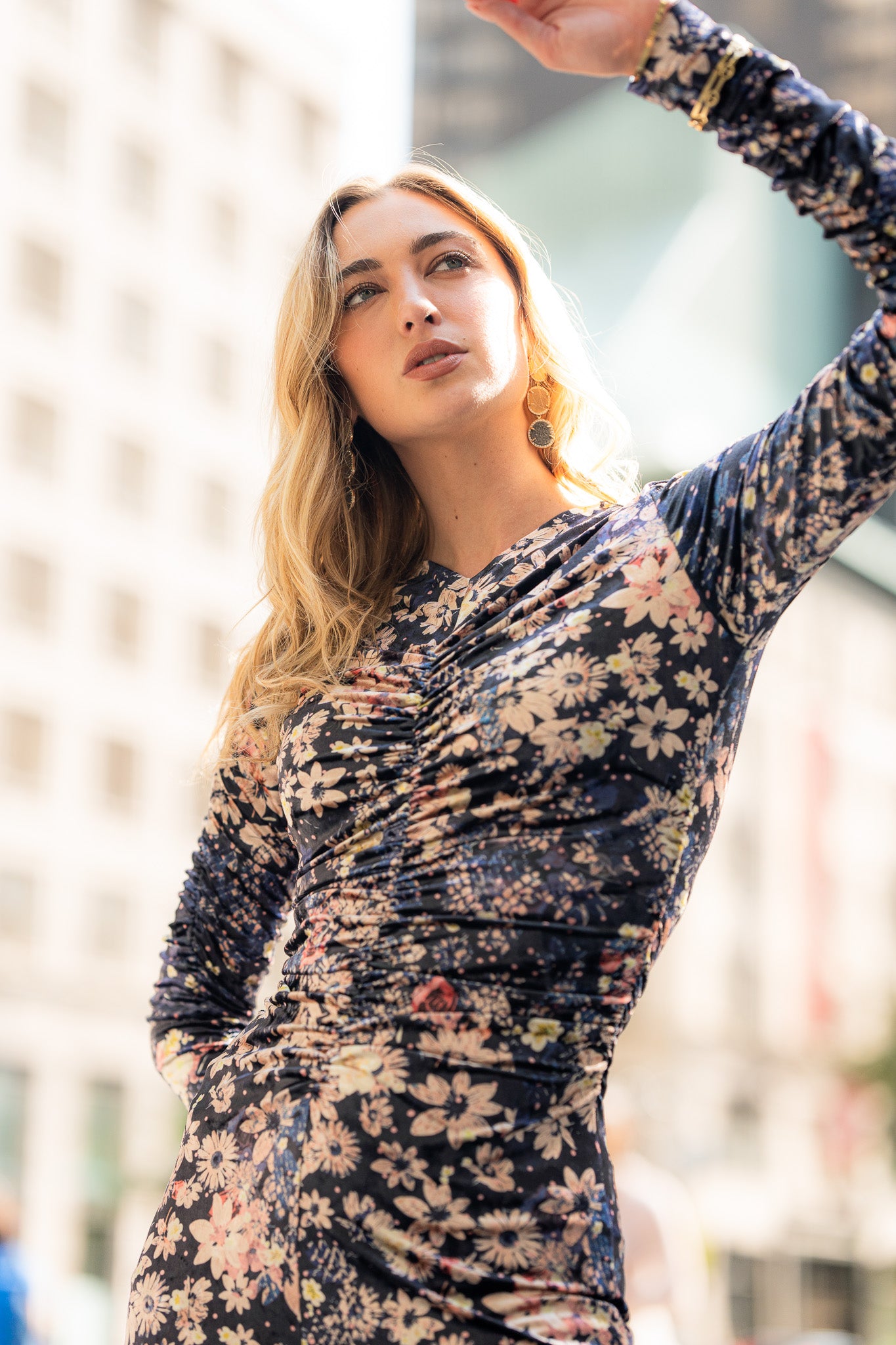 Flora Velvet Maxi- Floral Grunge- FINAL SALE