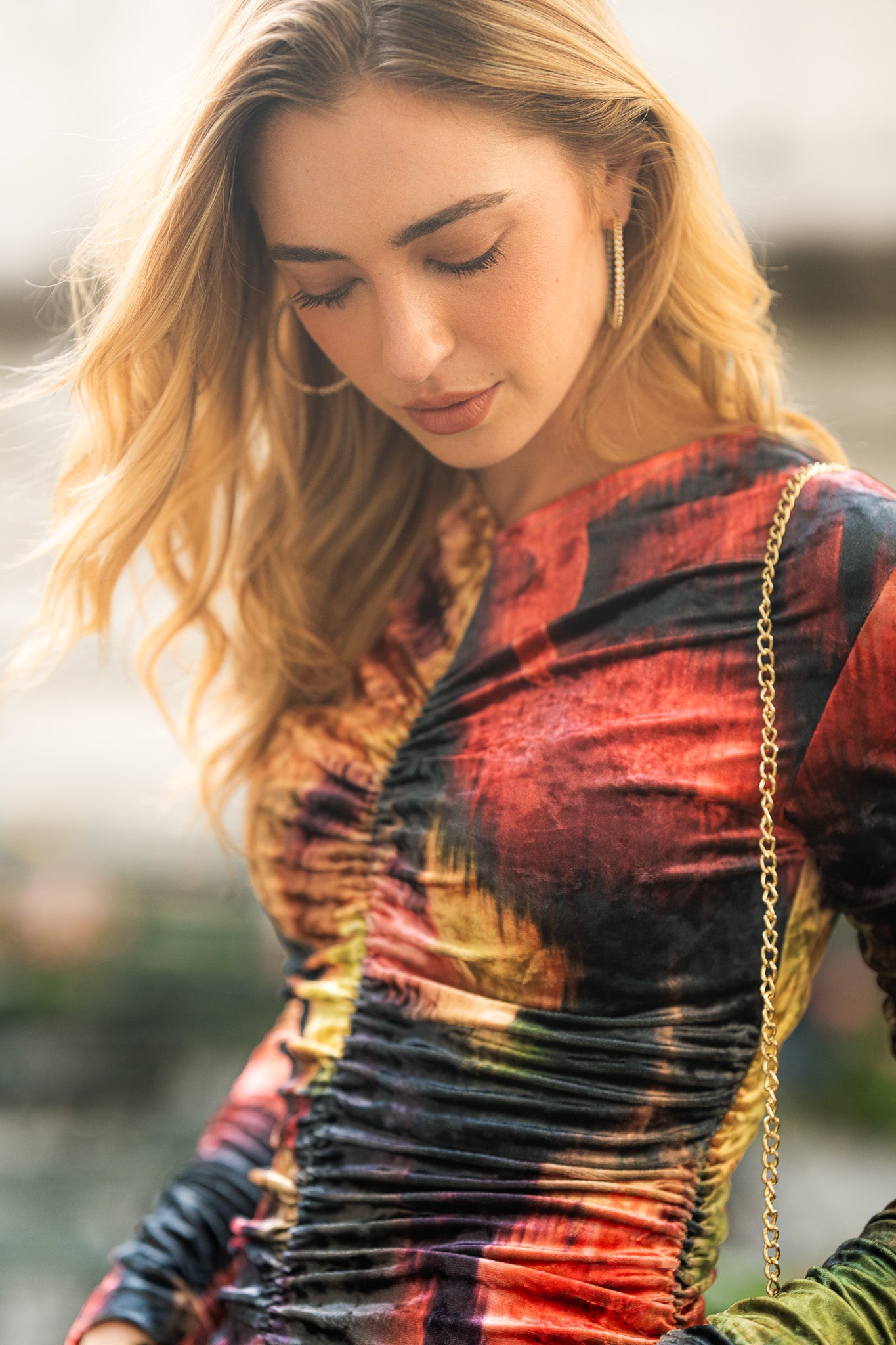 Flora Velvet Maxi- Abstract Color- FINAL SALE
