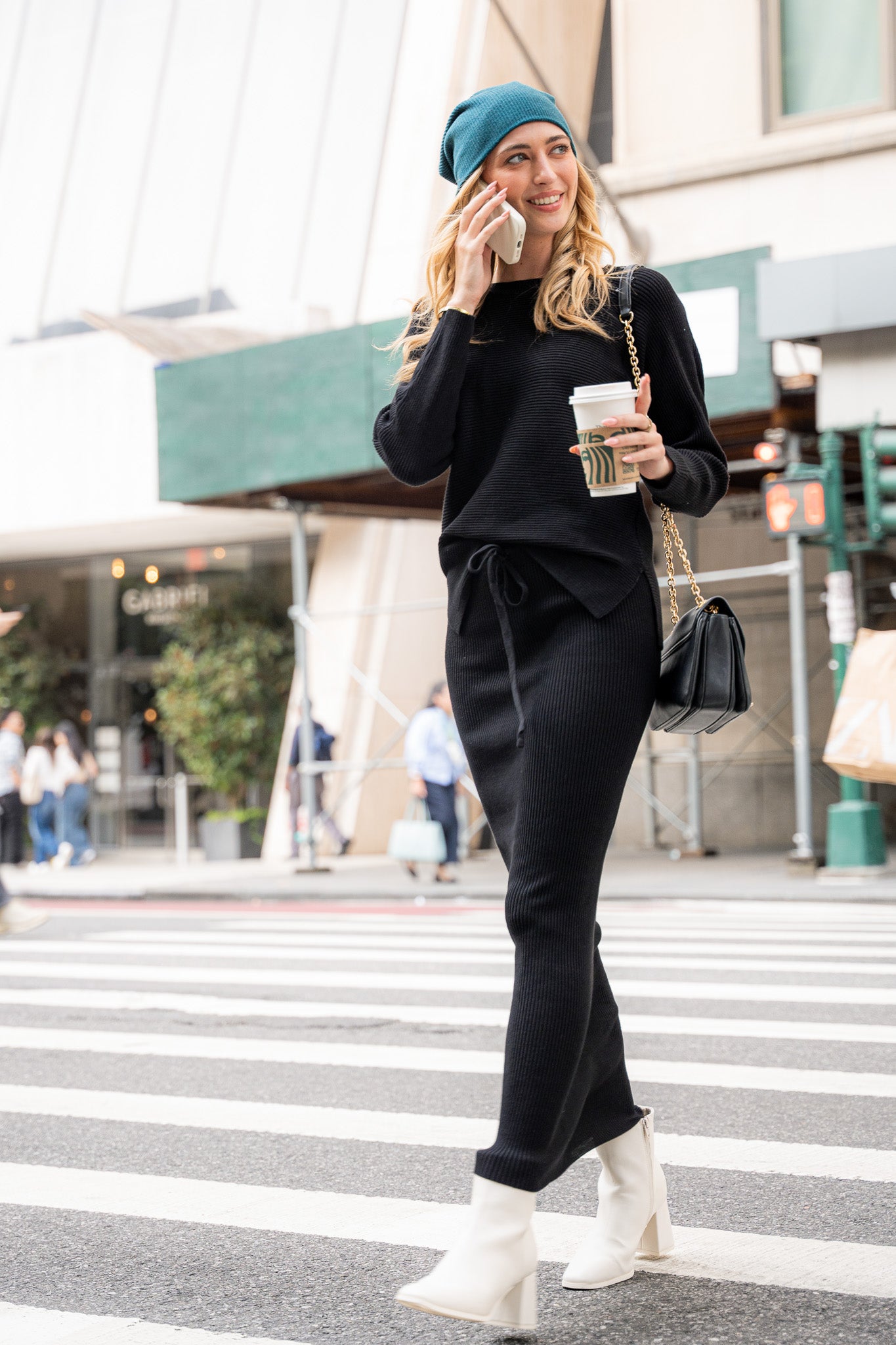 Sweater Rib Tube Skirt- Black- FINAL SALE