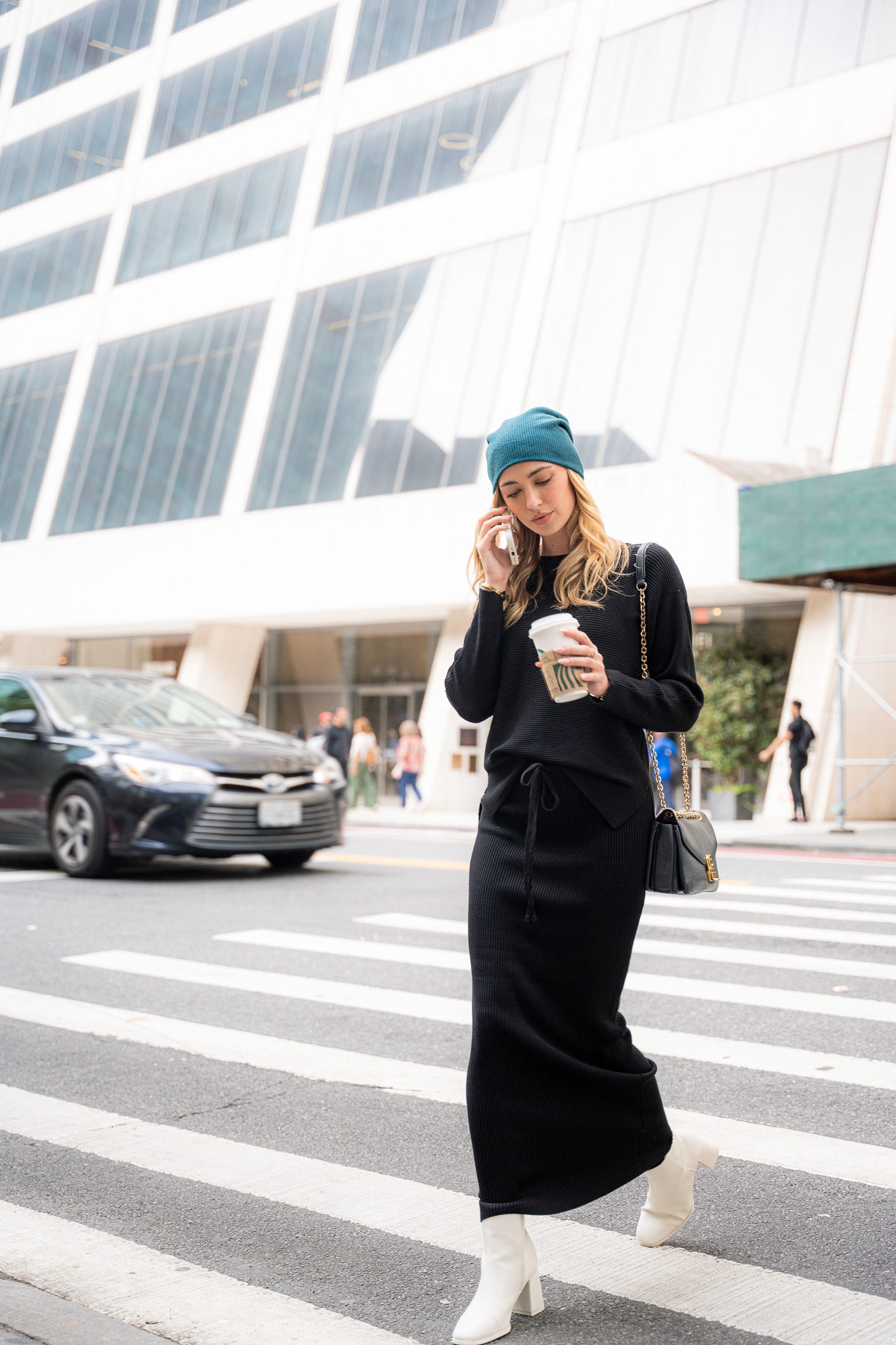 Sweater Rib Tube Skirt- Black- FINAL SALE