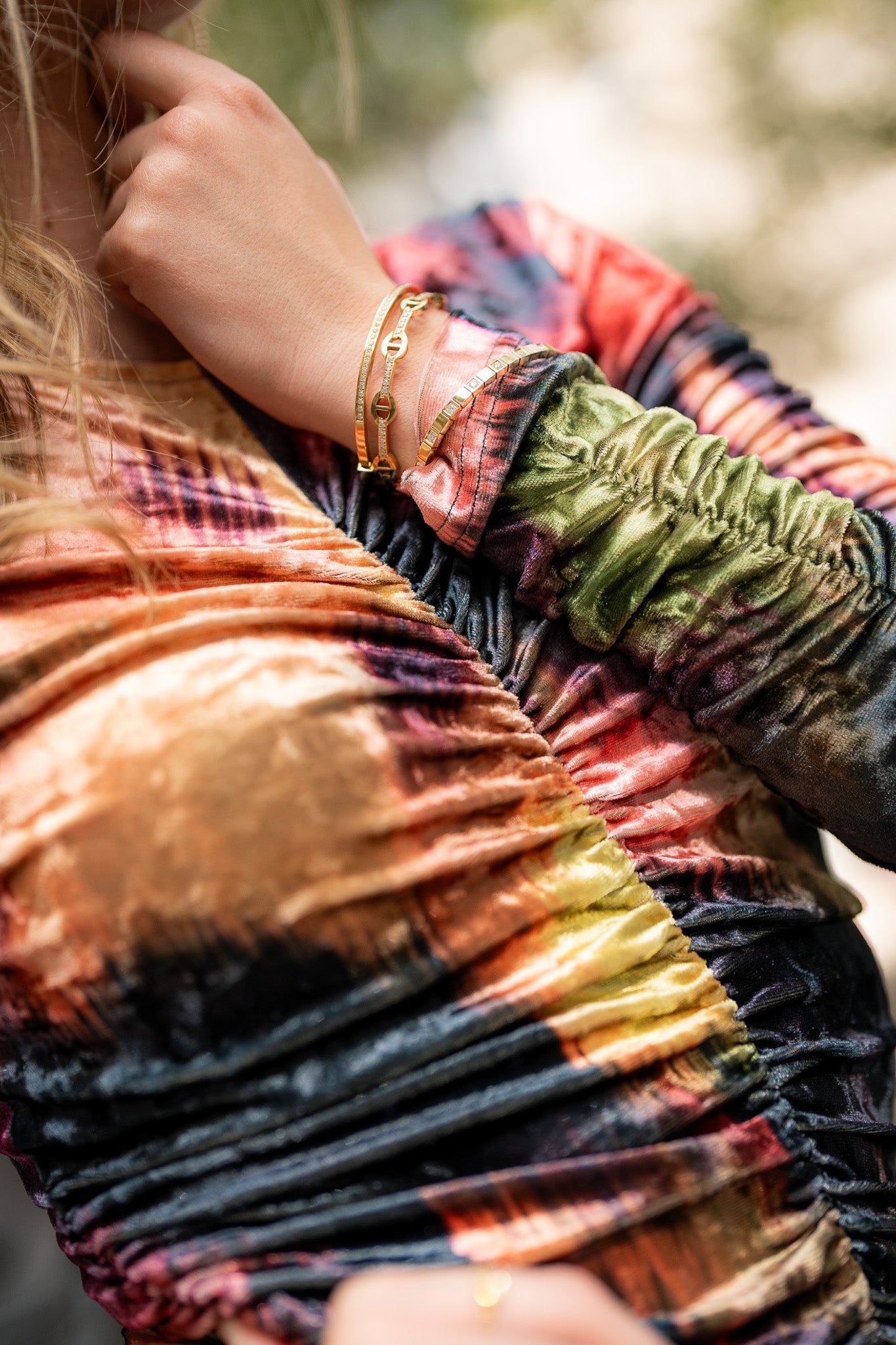 Flora Velvet Maxi- Abstract Color- FINAL SALE