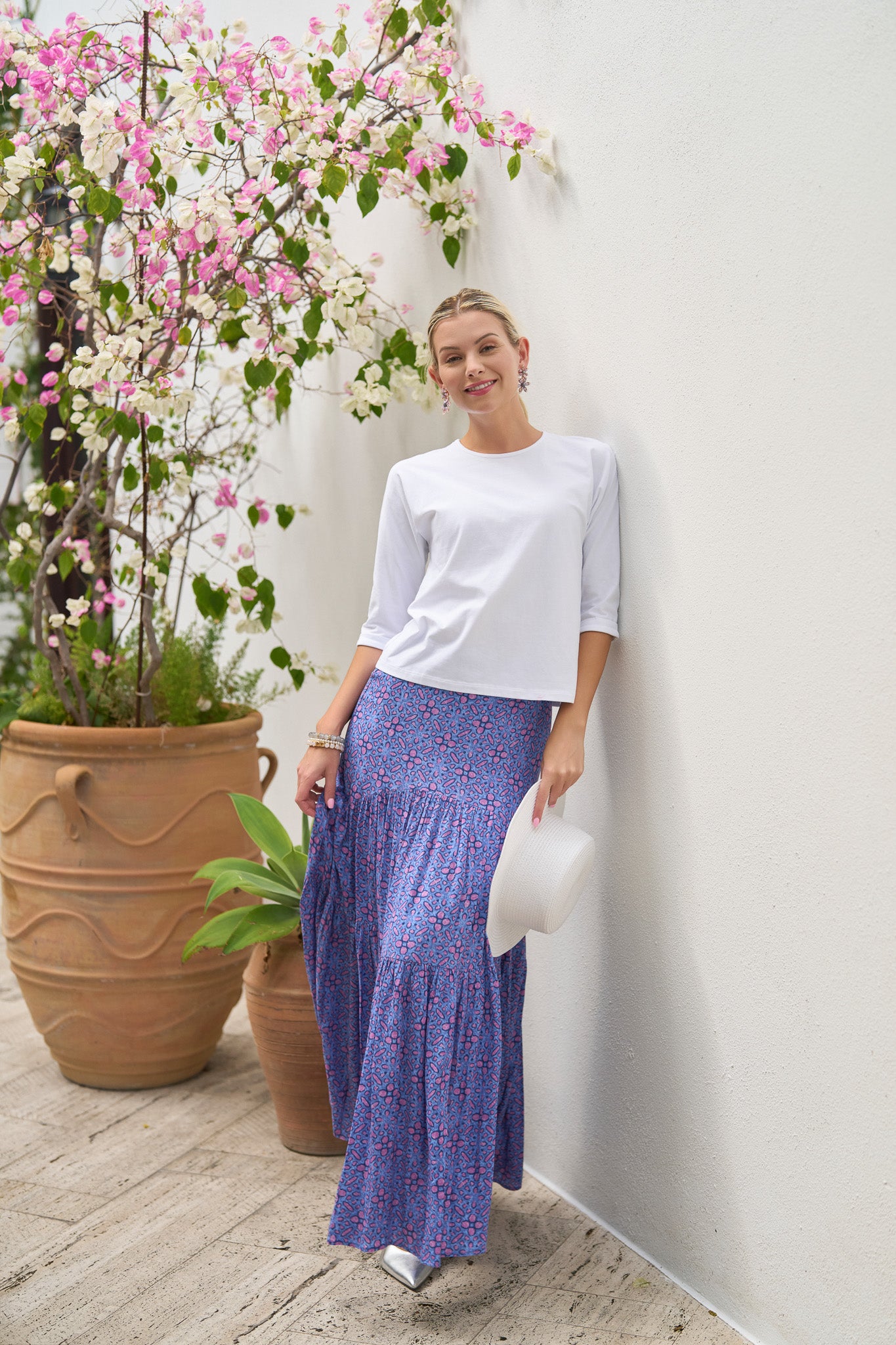 Tiered Maxi Skirt- Purples- FINAL SALE
