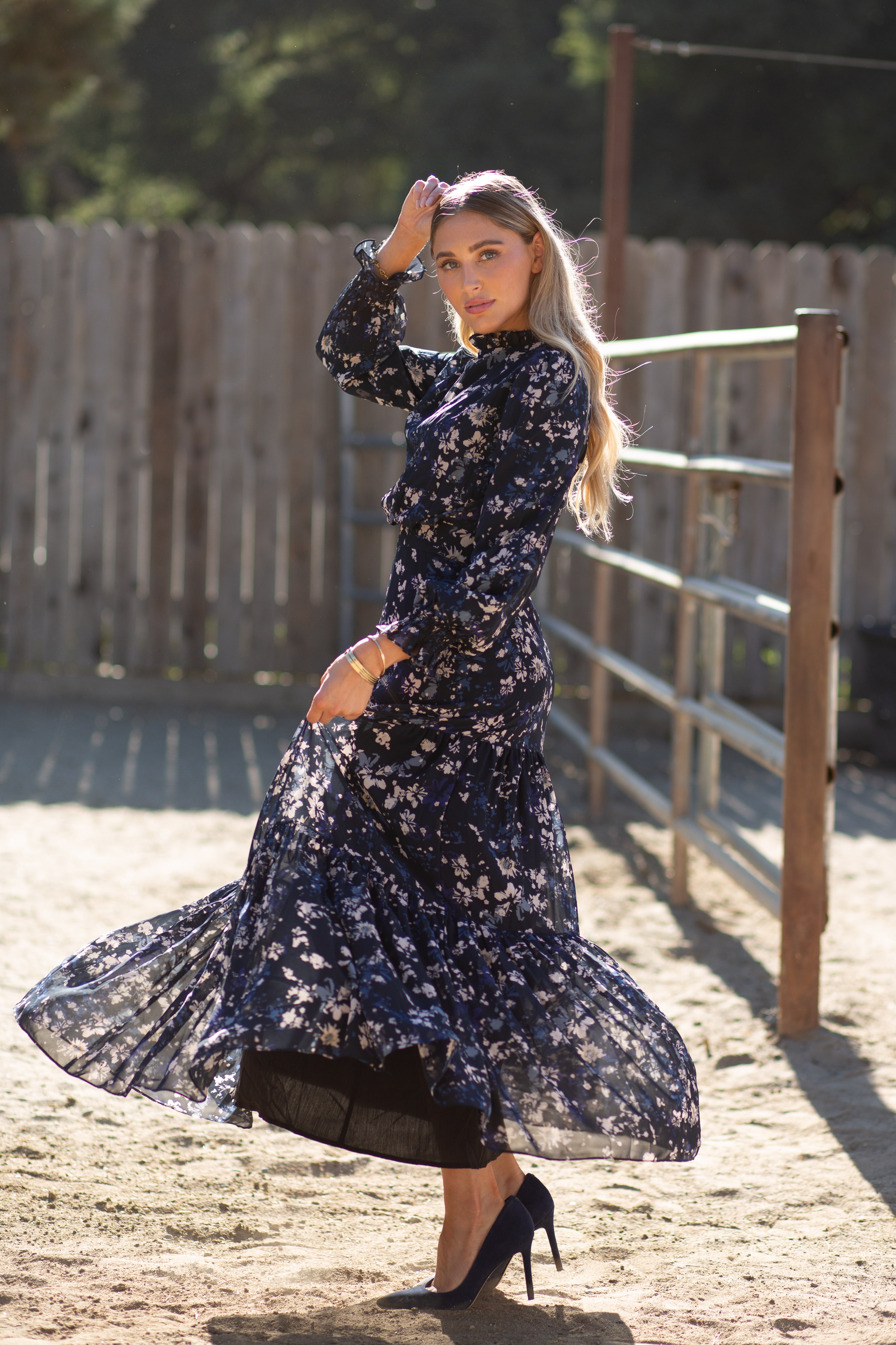 Zoe Maxi- Midnight Field- FINAL SALE
