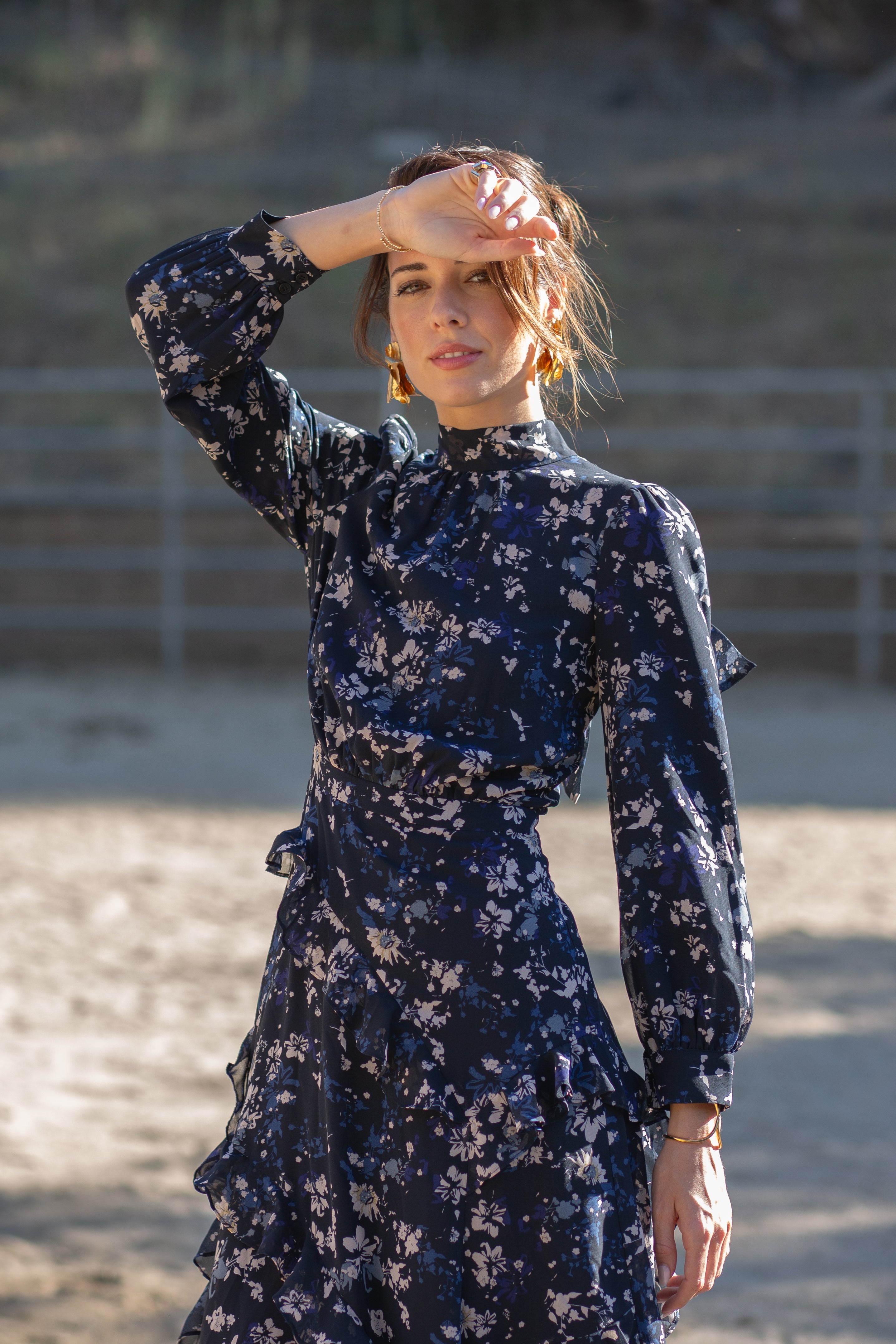 Jocelyn Midi- Midnight Field- FINAL SALE