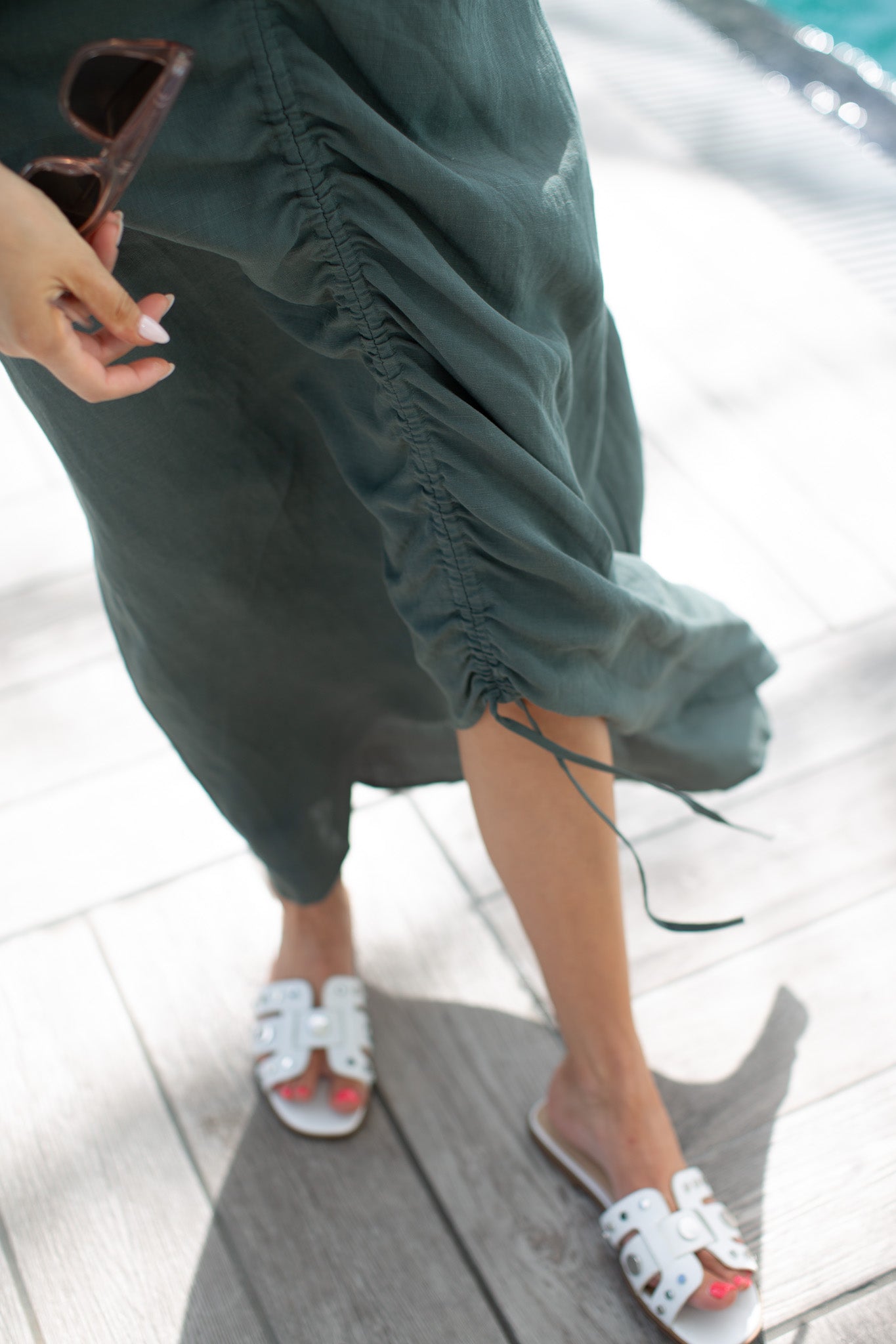 Kimono Style Dress- Green- FINAL SALE