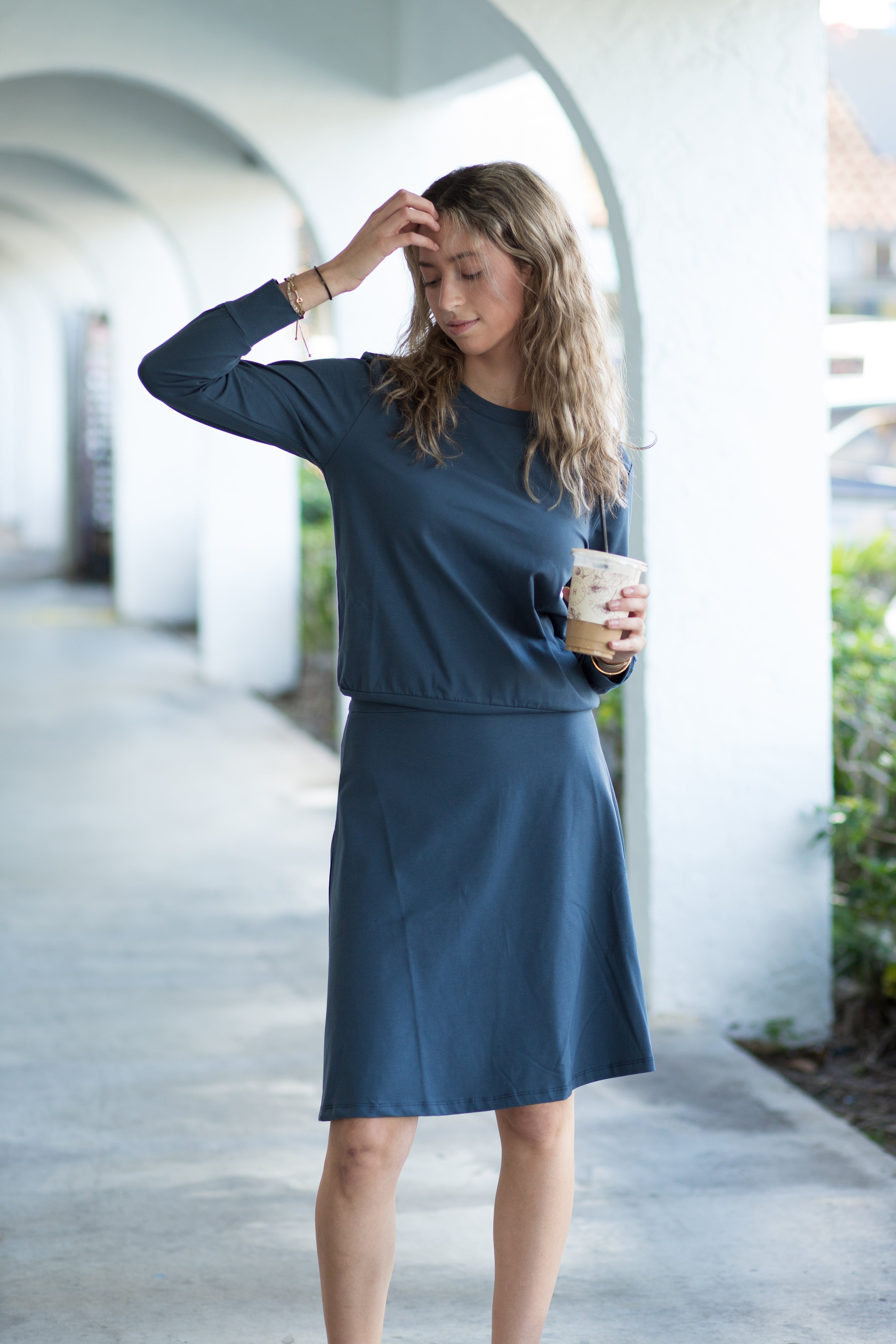 Sweatshirt Tee- Slate