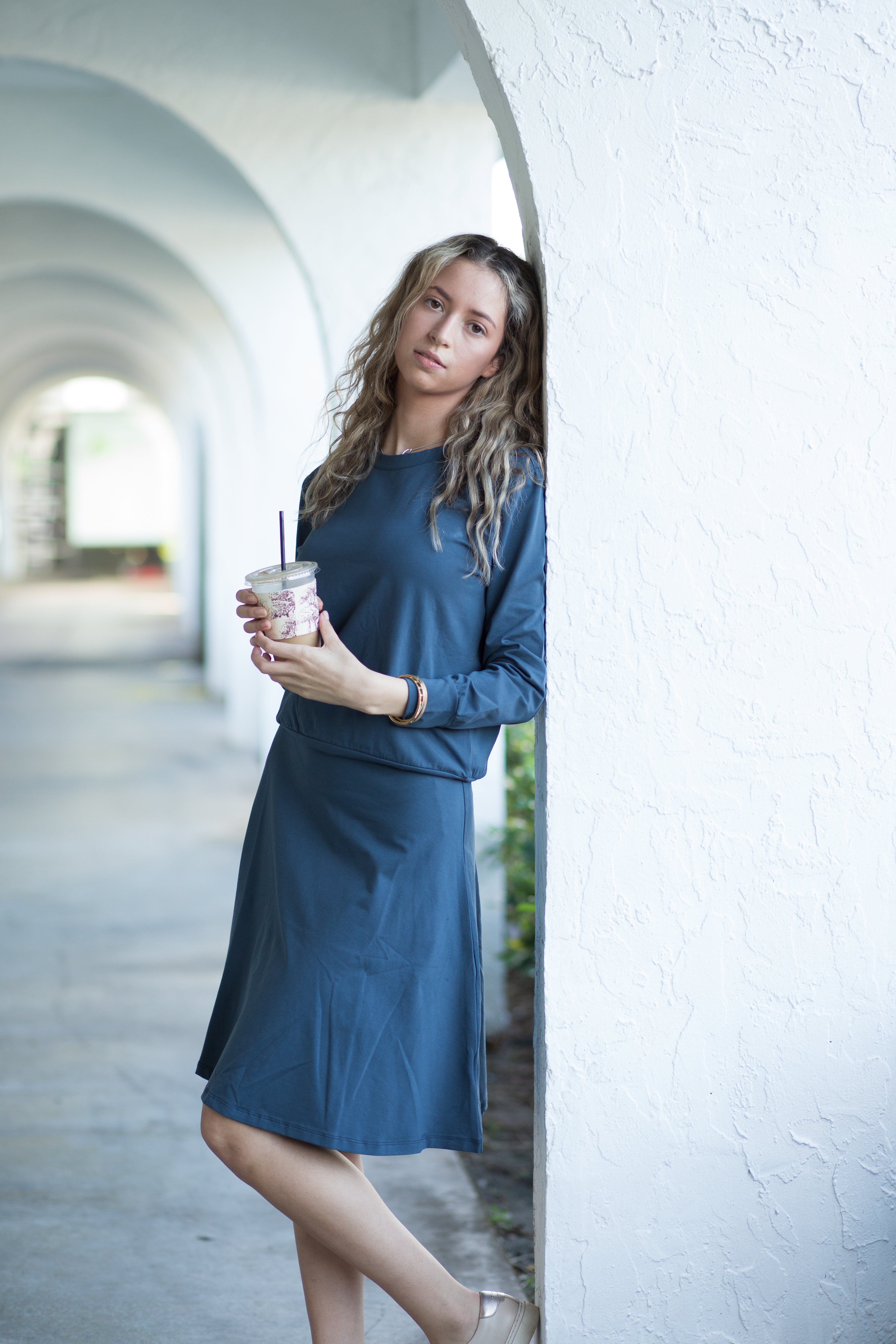 Sweatshirt Tee- Slate