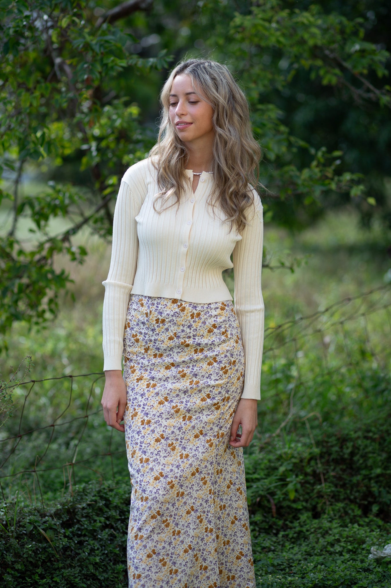 Naomie Slip Skirt- Lavender Floral- FINAL SALE