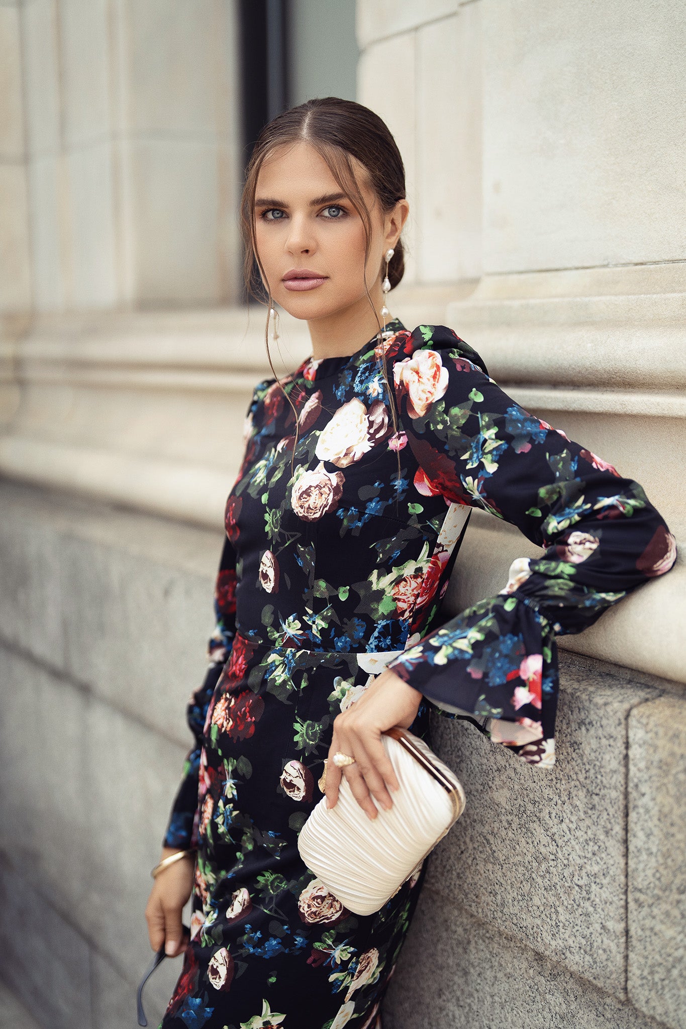 Aliza Dress- Exotic Winter Floral