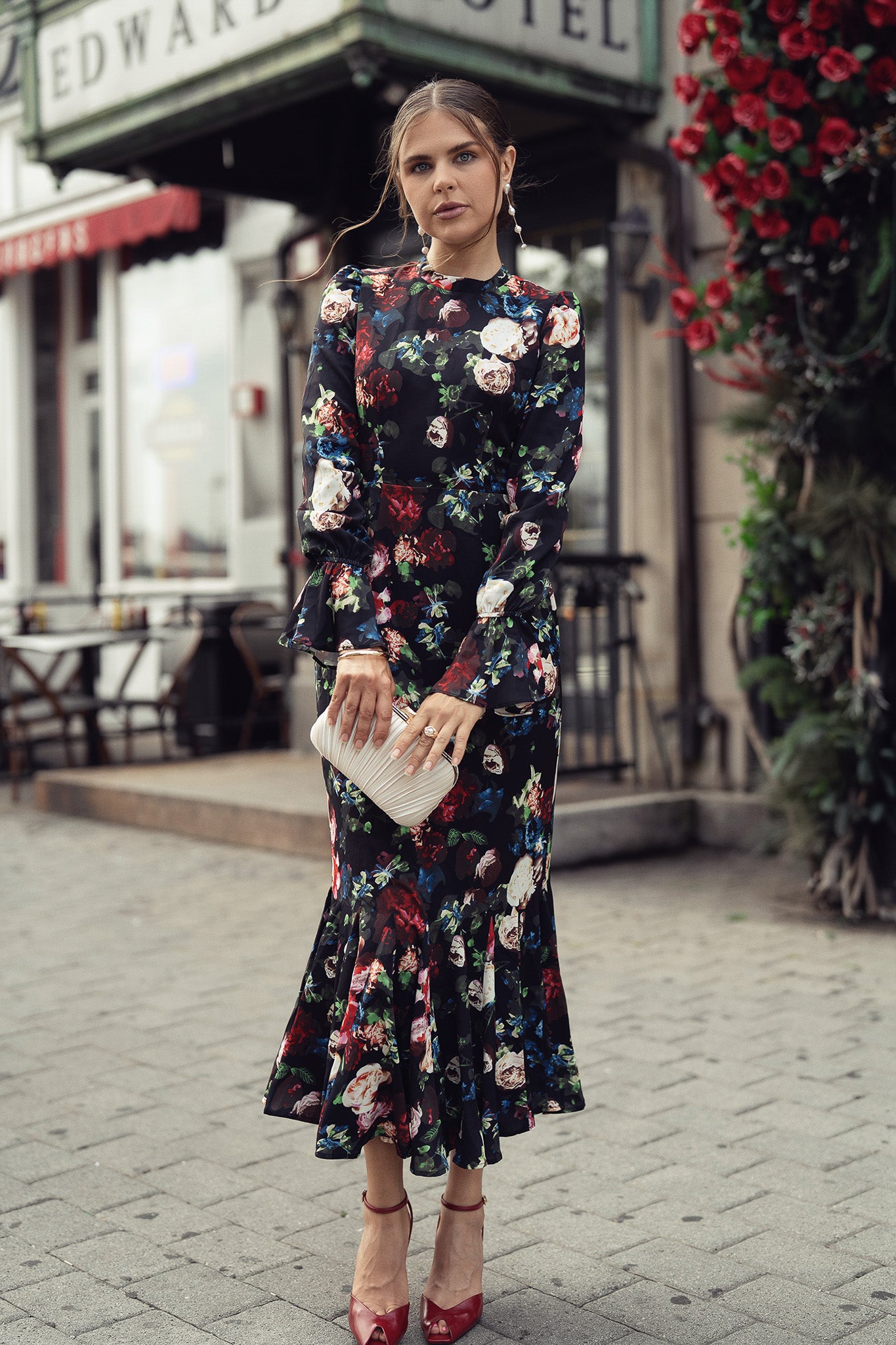 Aliza Dress- Exotic Winter Floral