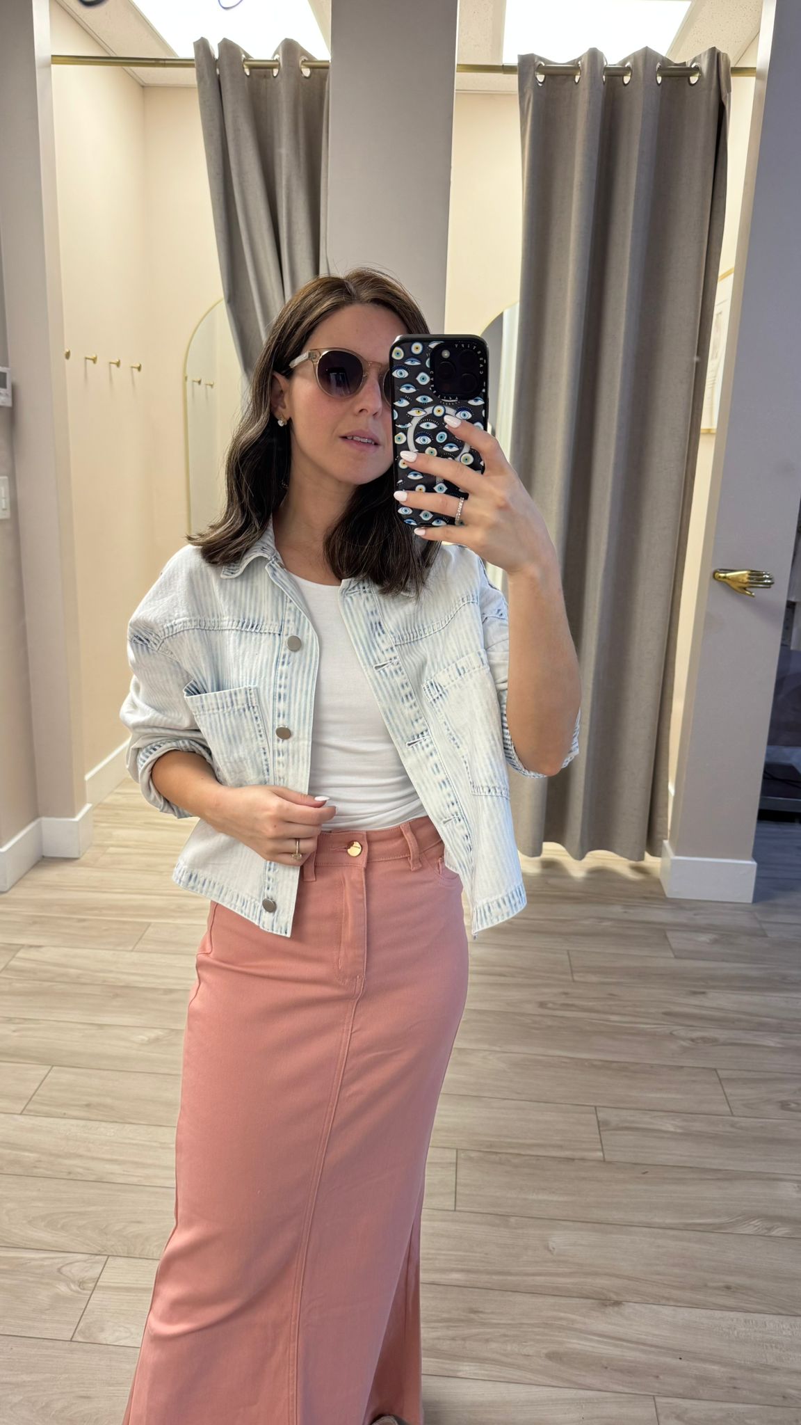 Striped Jean Jacket