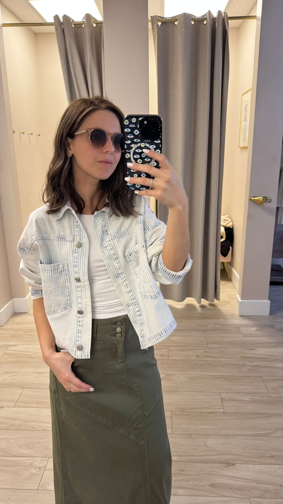 Striped Jean Jacket