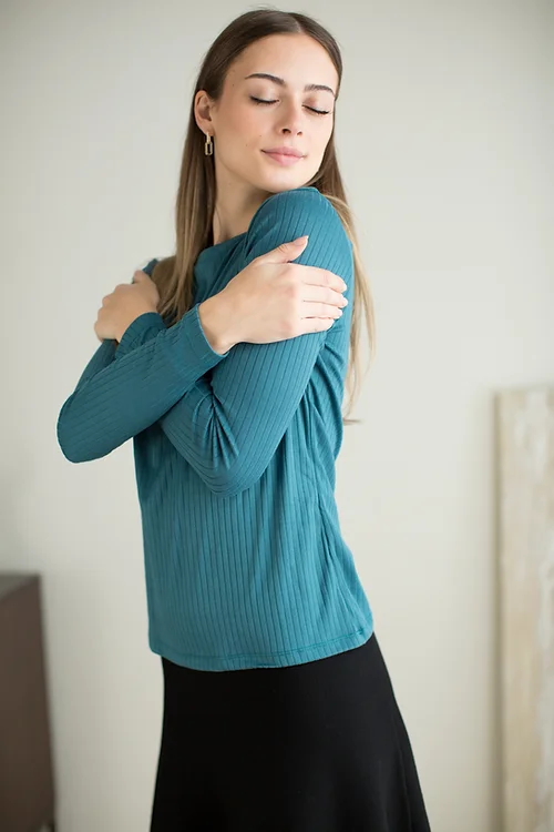 Wide Rib Crew Neck Tee- FINAL SALE