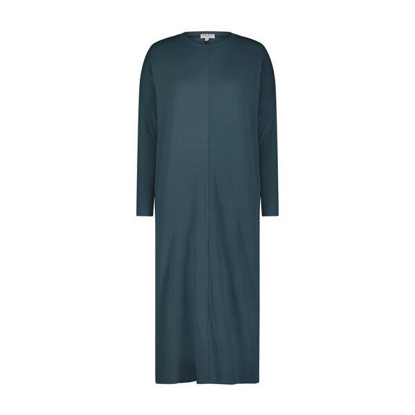 Dolman Sleeve Rib Maxi Dress- Dark Teal