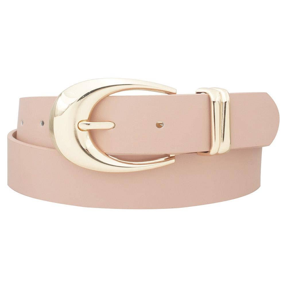 Women's Classic Gold Oval Buckle Belt IW-30034